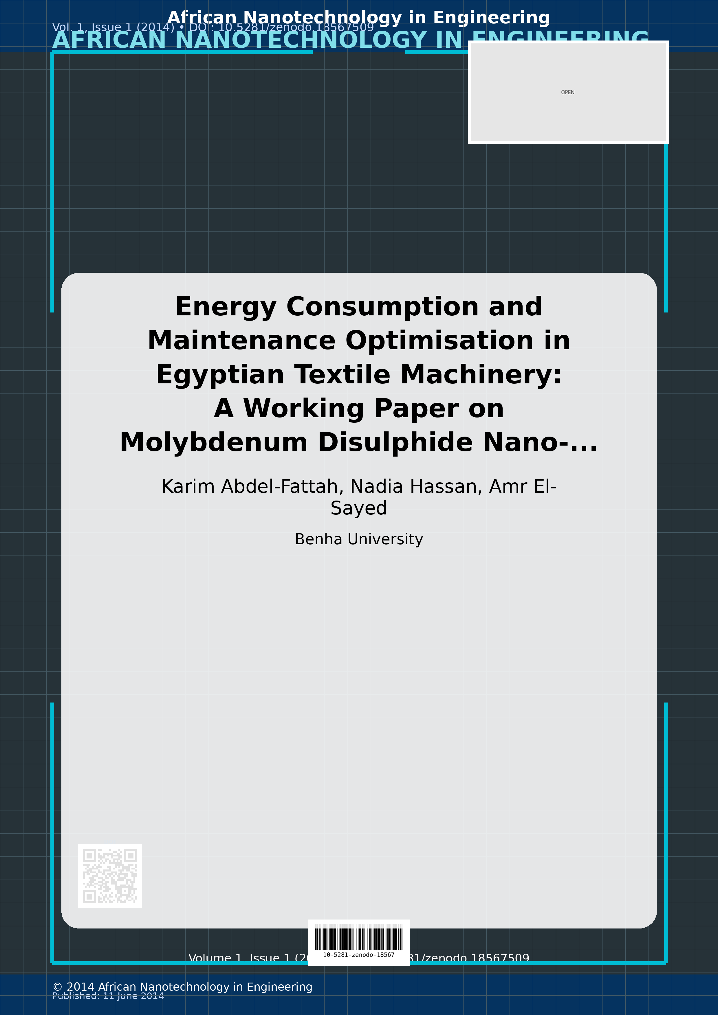 Cover image for: Energy Consumption and Maintenance Optimisation in Egyptian 