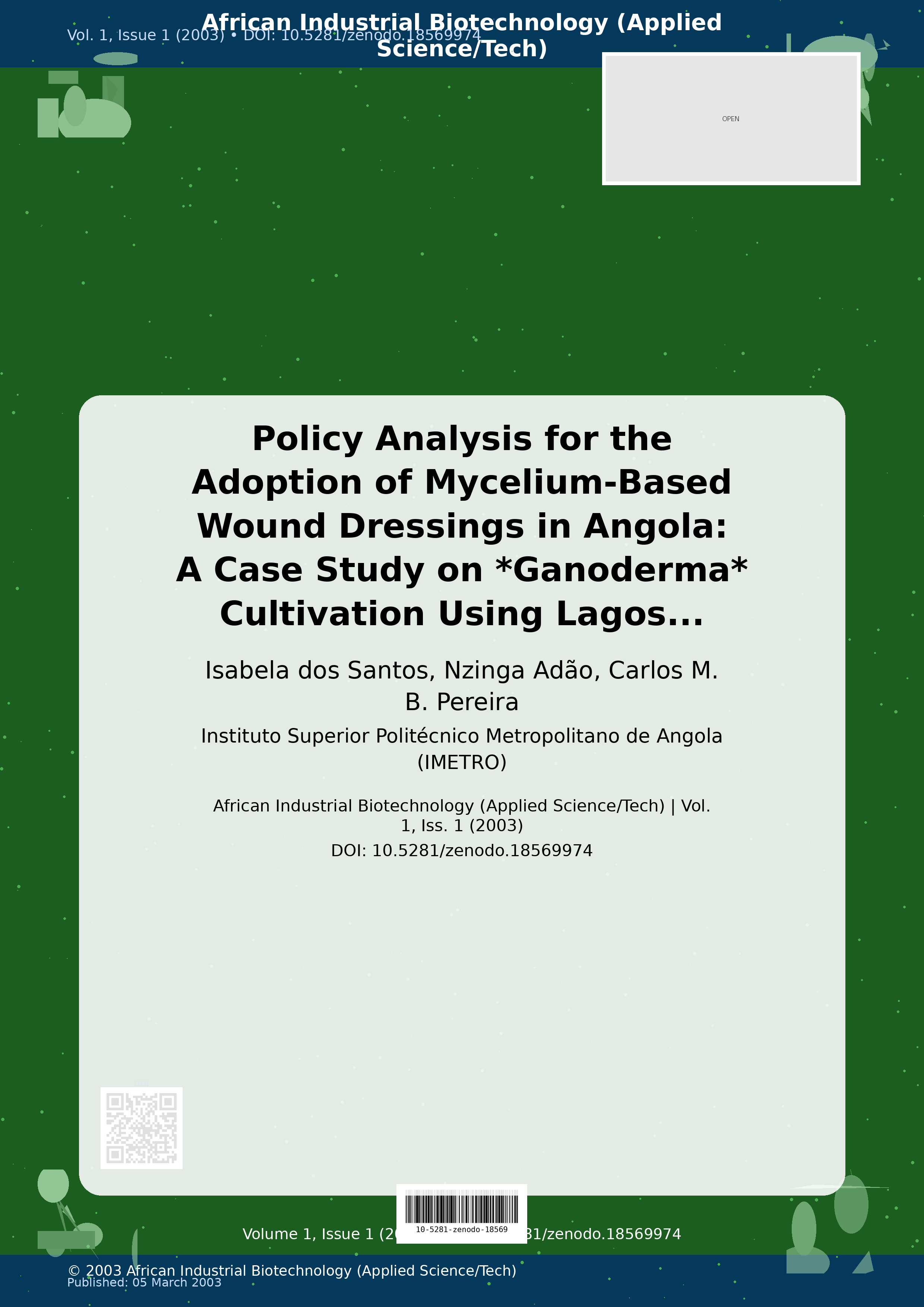 Cover image for: Policy Analysis for the Adoption of Mycelium-Based Wound Dre