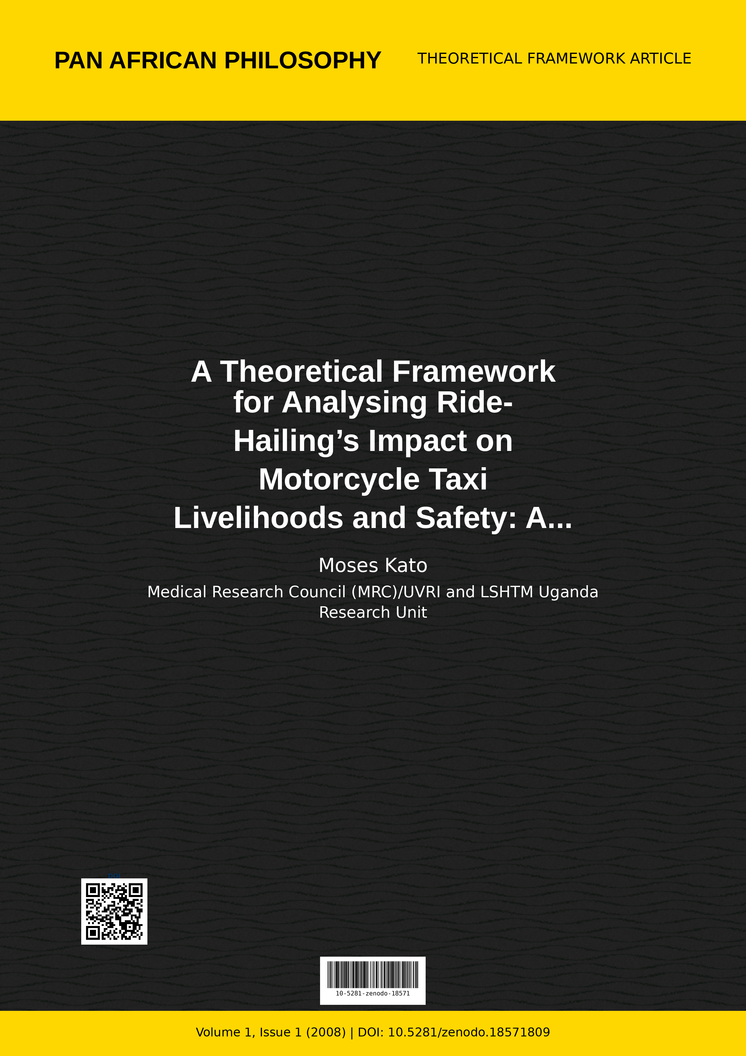 Cover image for: A Theoretical Framework for Analysing Ride-Hailing’s Impact 