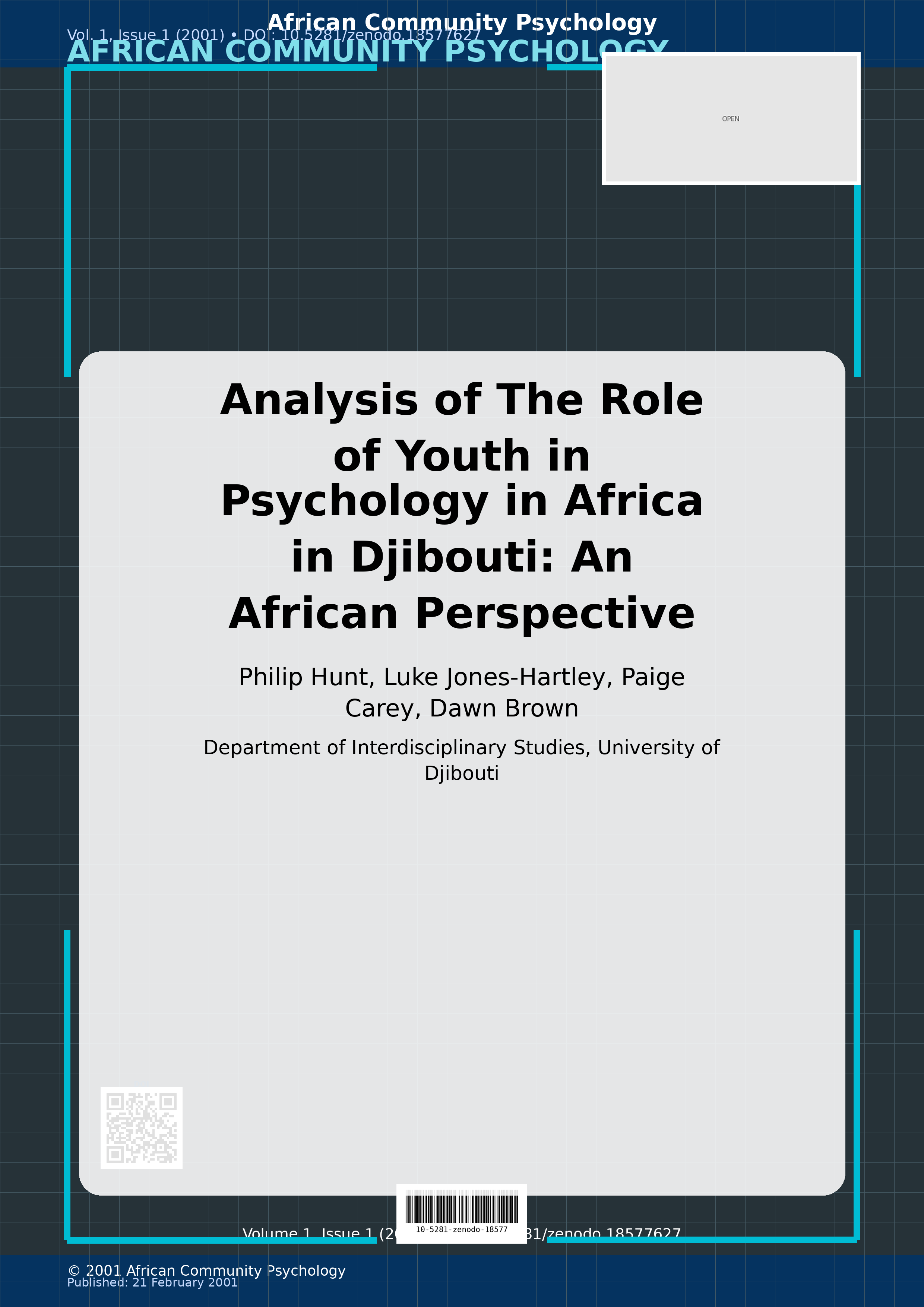 Cover image for: Analysis of The Role of Youth in Psychology in Africa in Dji