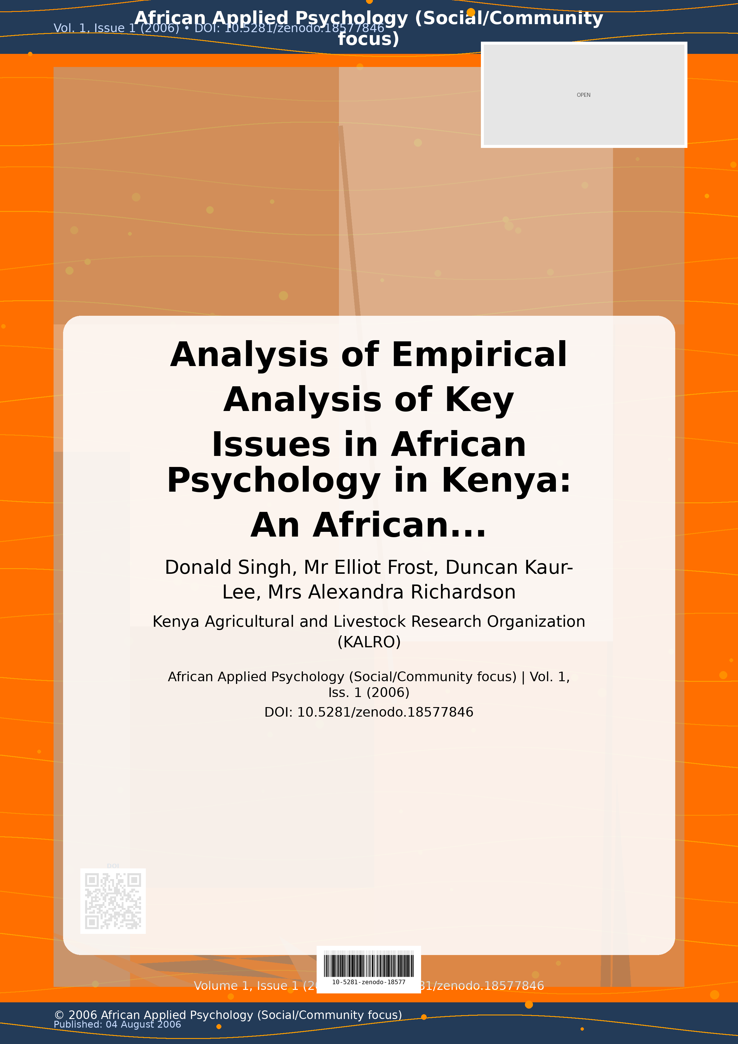 Cover image for: Analysis of Empirical Analysis of Key Issues in African Psyc