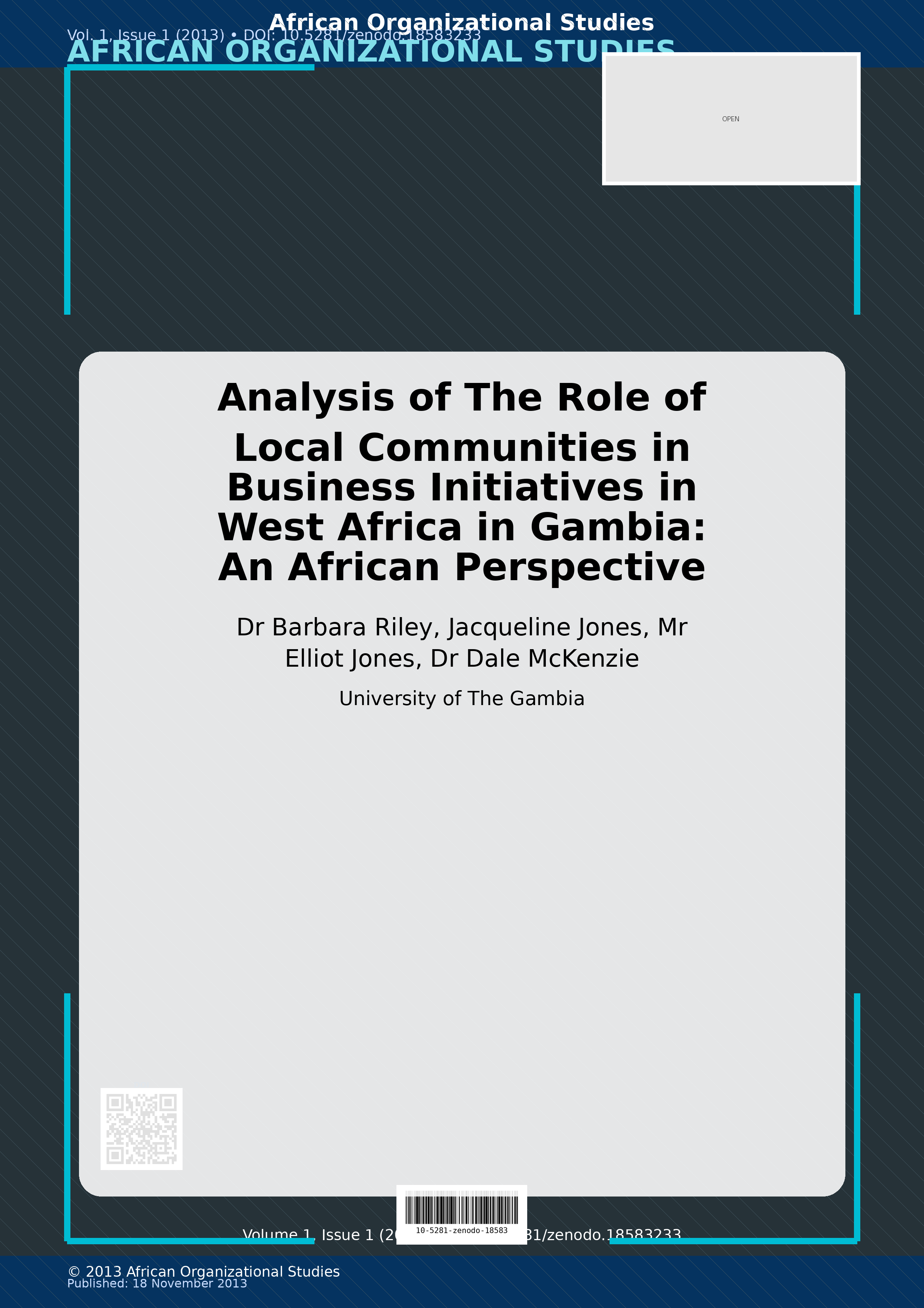 Cover image for: Analysis of The Role of Local Communities in Business Initia