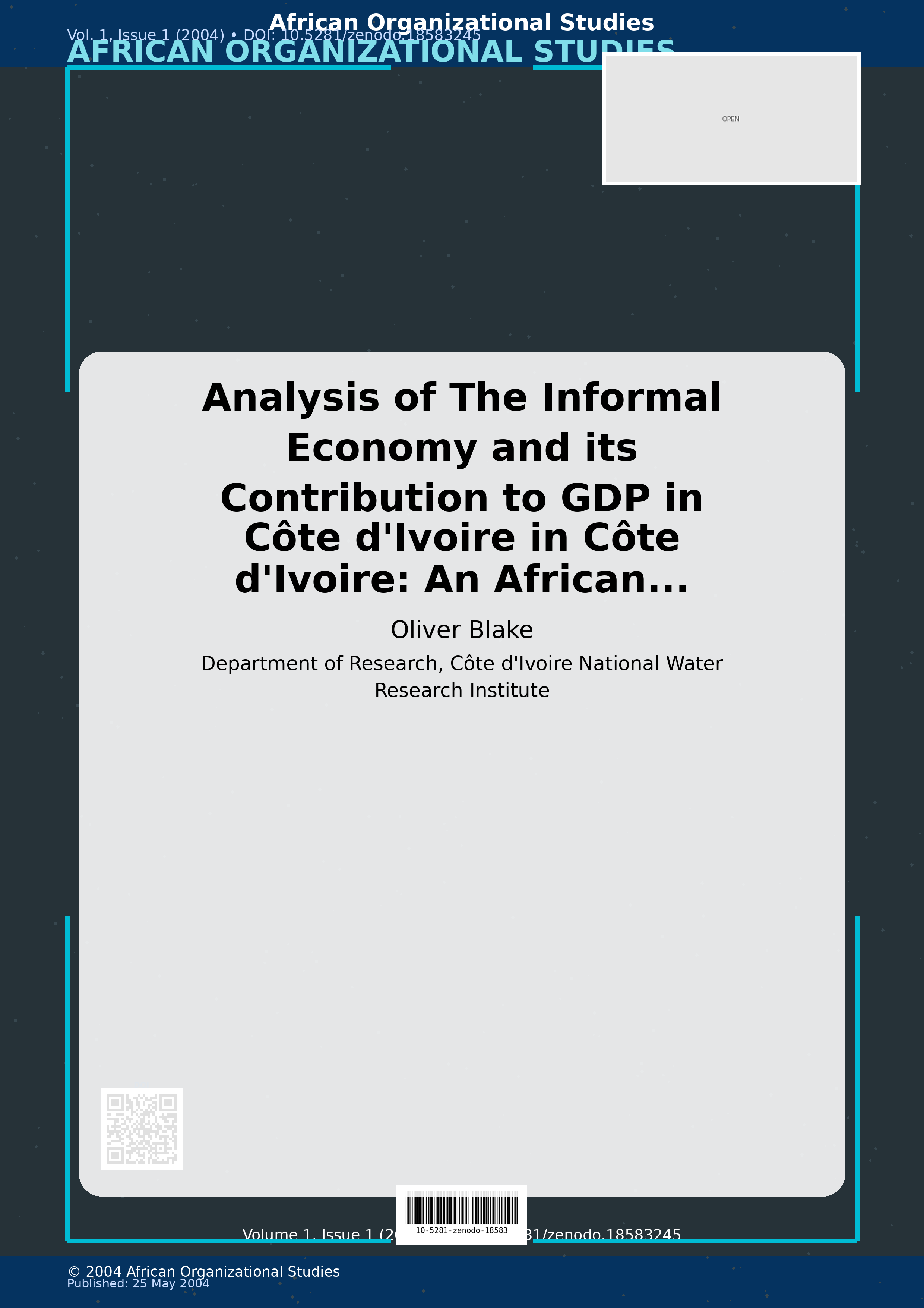 Cover image for: Analysis of The Informal Economy and its Contribution to GDP