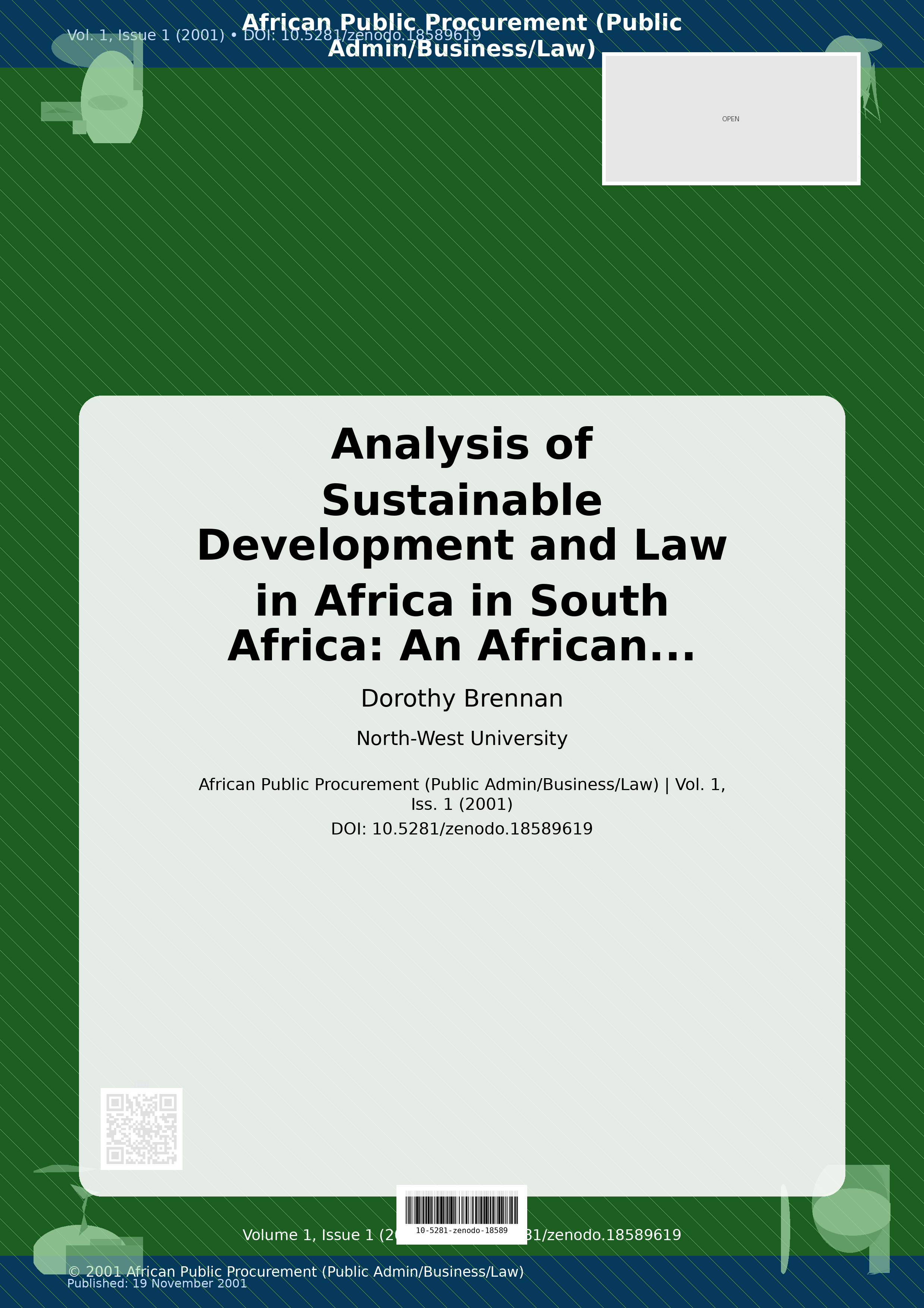 Cover image for: Analysis of Sustainable Development and Law in Africa in Sou