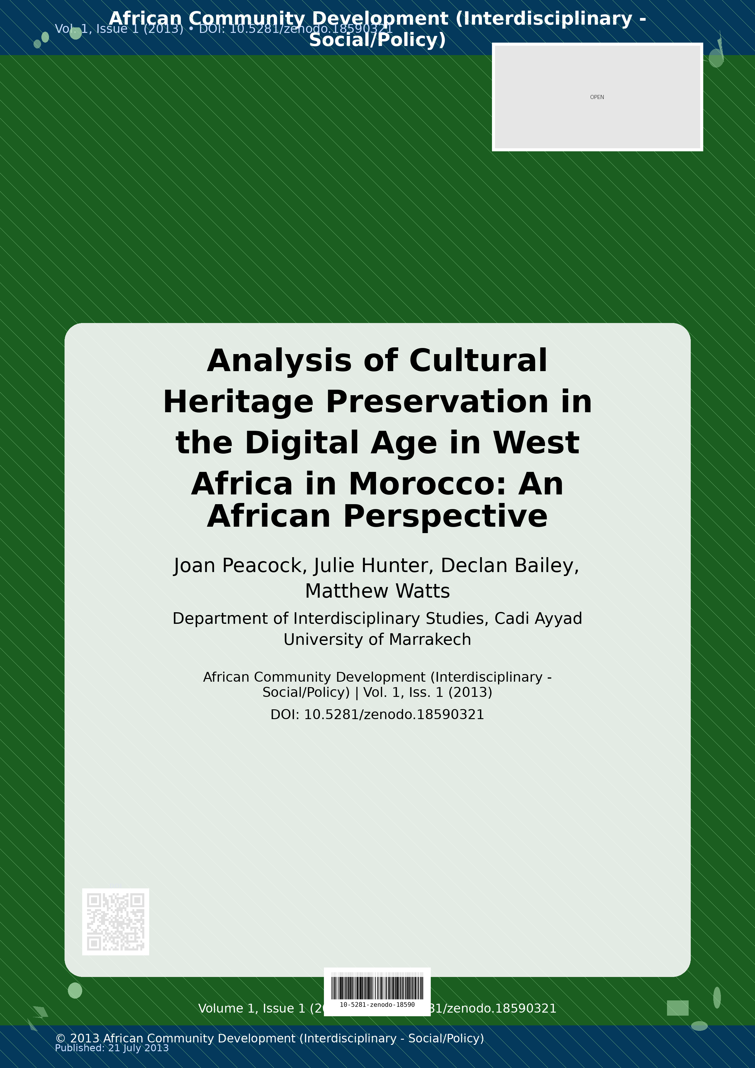 Cover image for: Analysis of Cultural Heritage Preservation in the Digital Ag