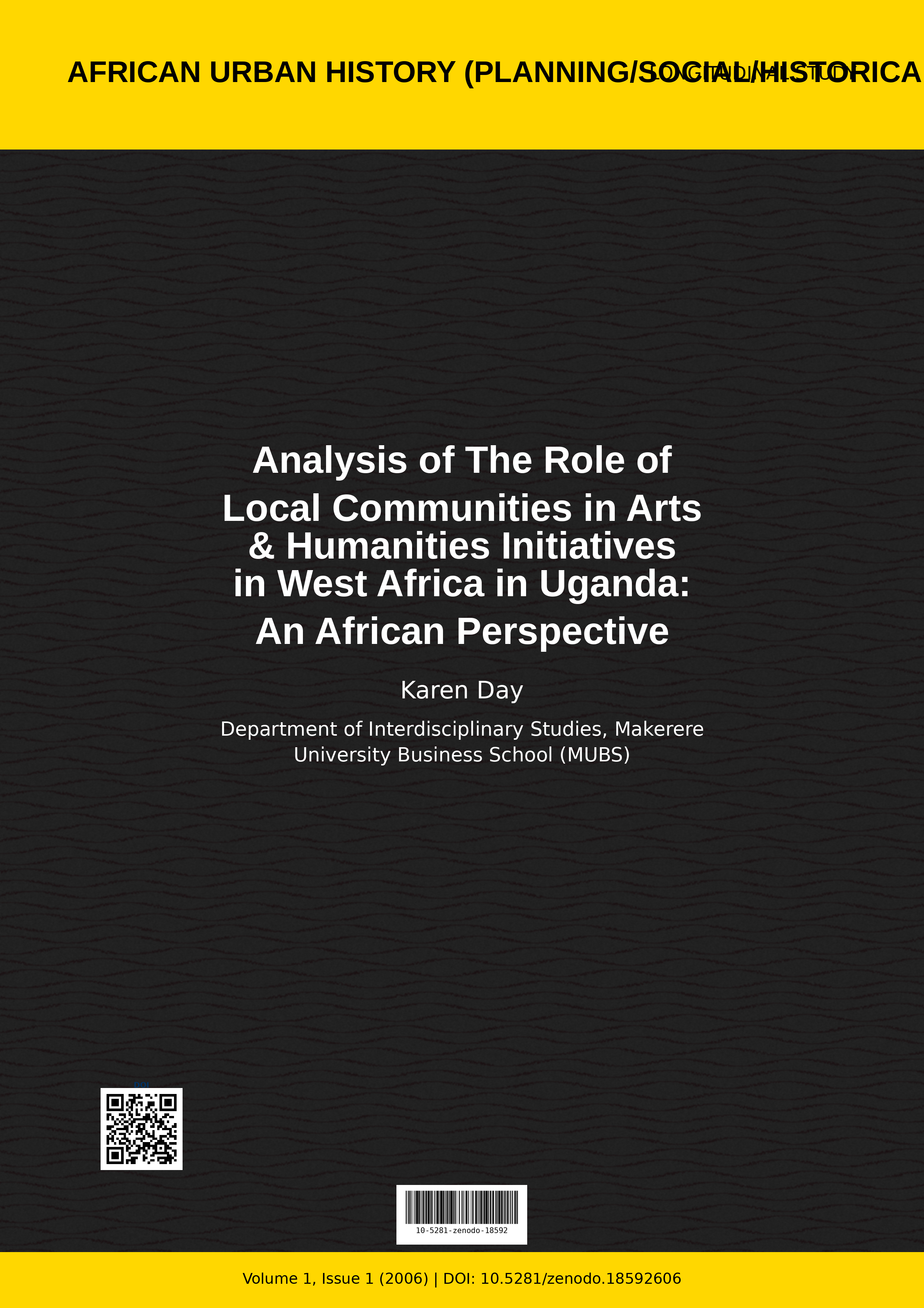 Cover image for: Analysis of The Role of Local Communities in Arts & Humaniti