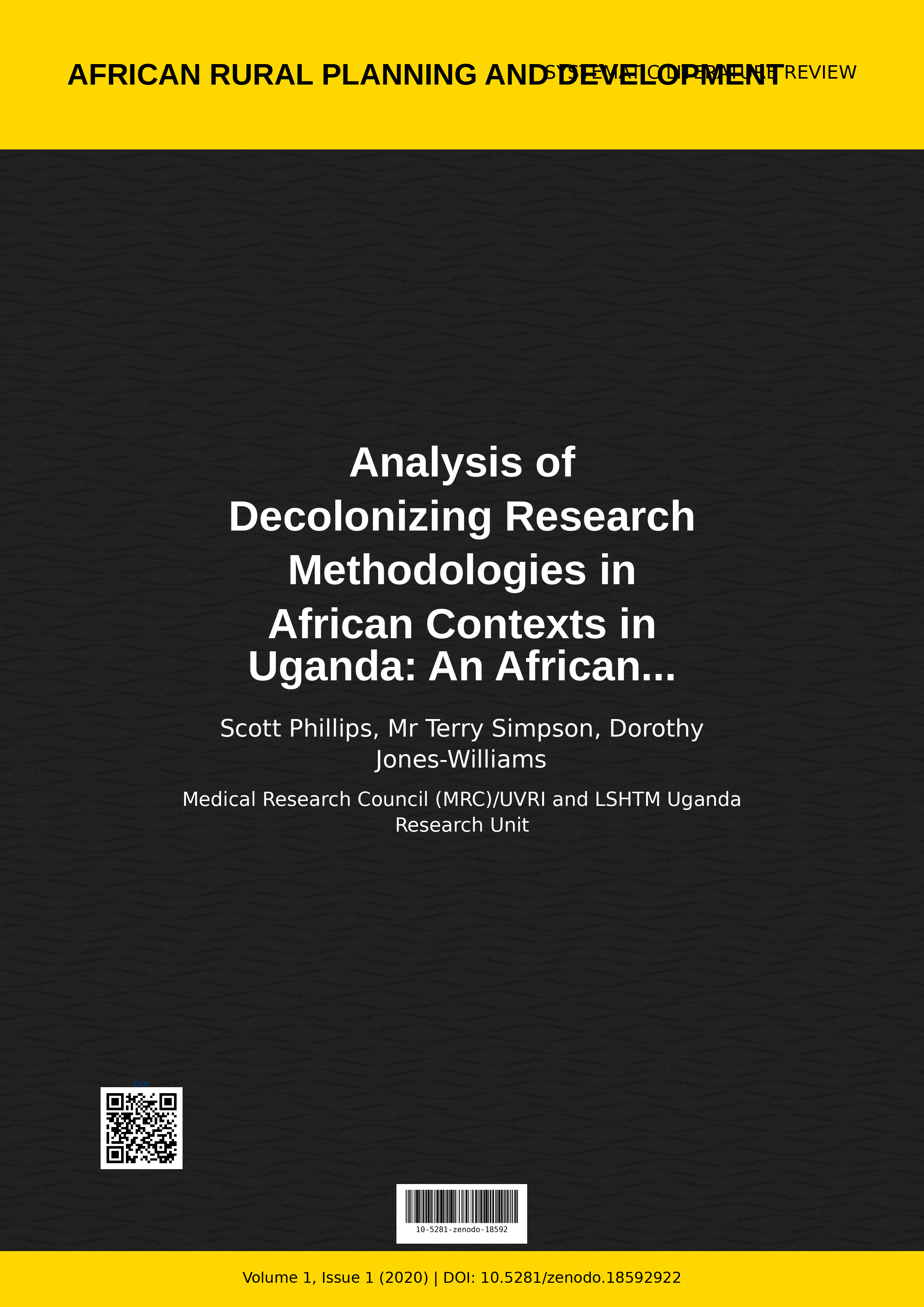 Cover image for: Analysis of Decolonizing Research Methodologies in African C