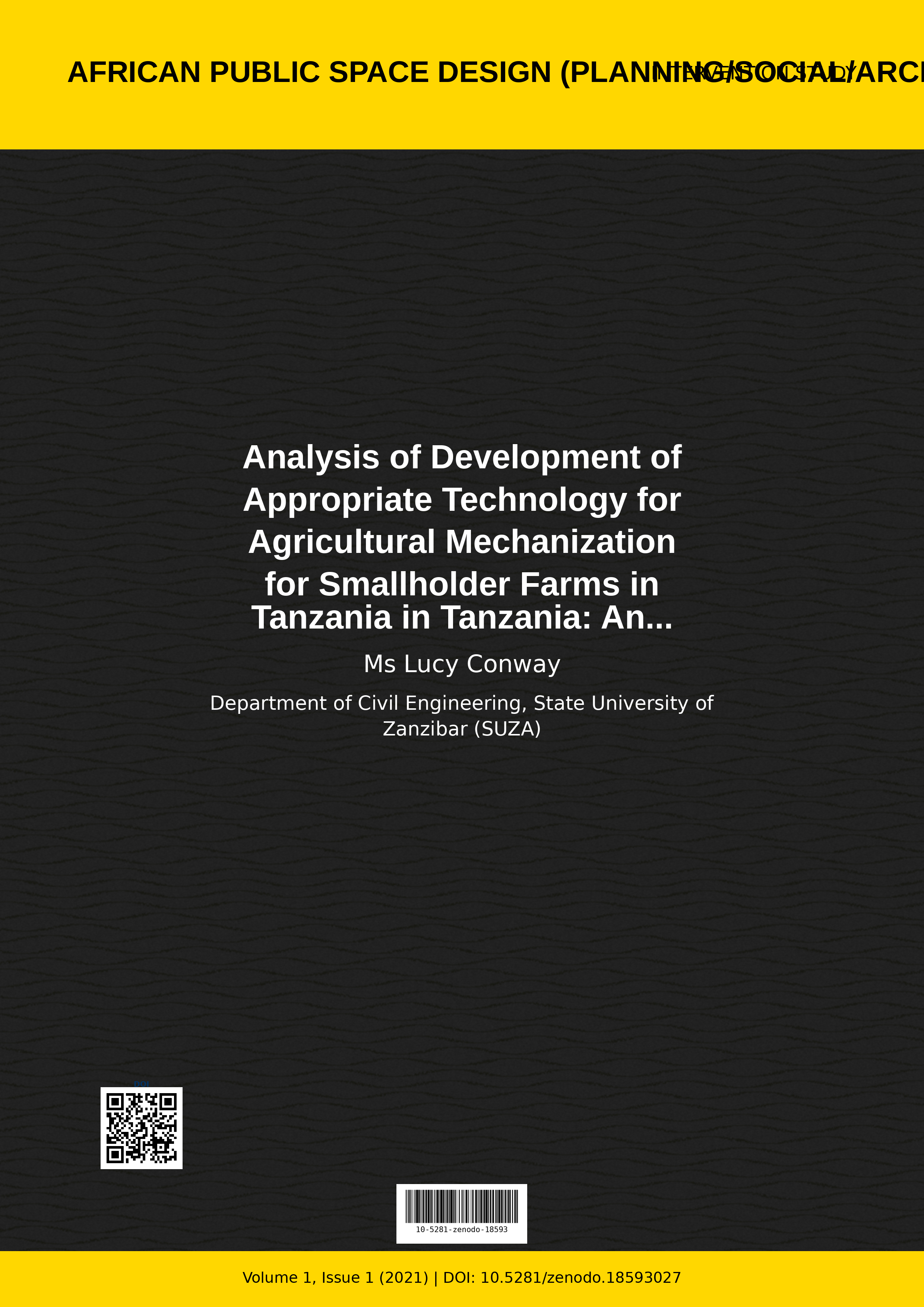 Cover image for: Analysis of Development of Appropriate Technology for Agricu