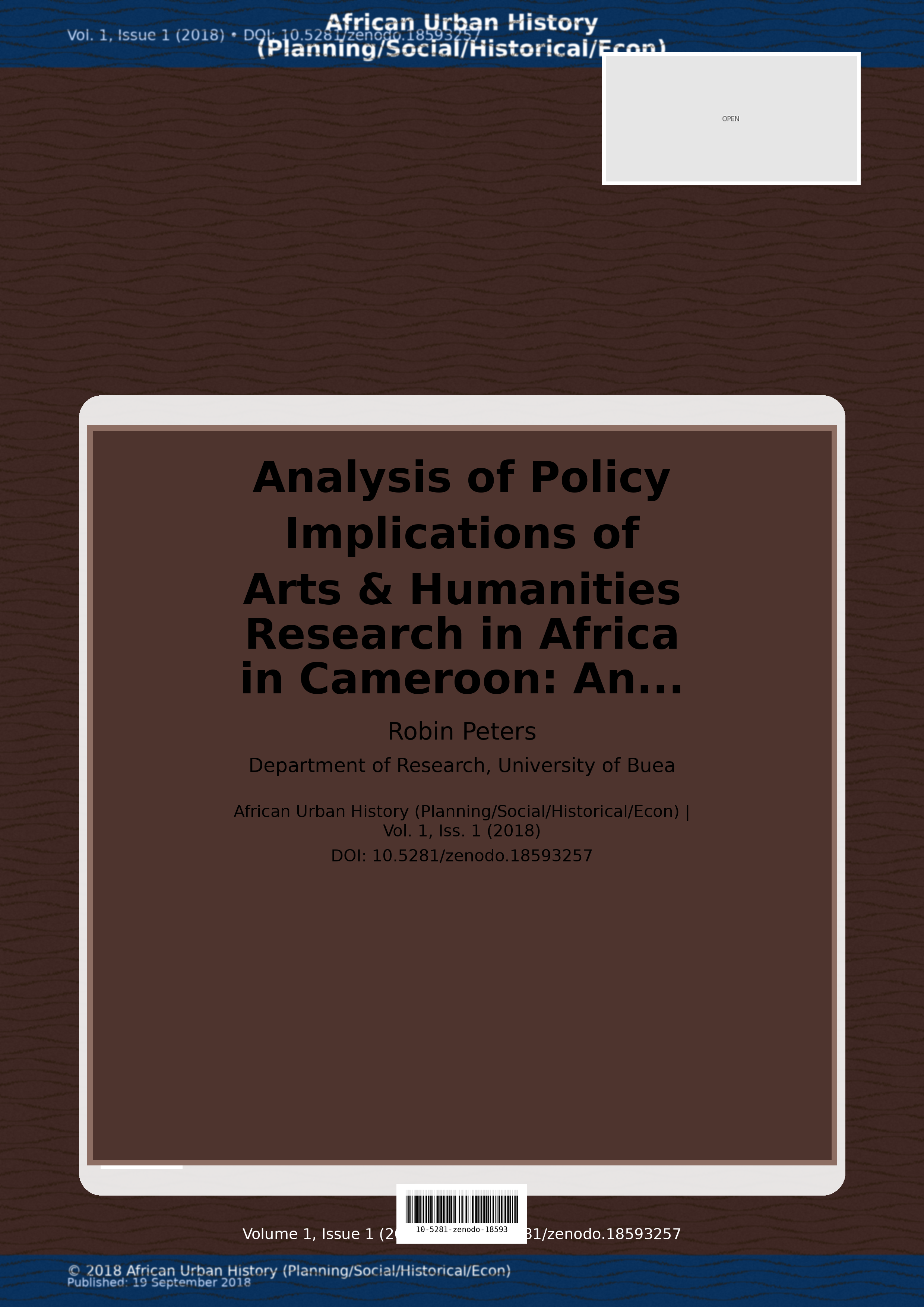 Cover image for: Analysis of Policy Implications of Arts & Humanities Researc