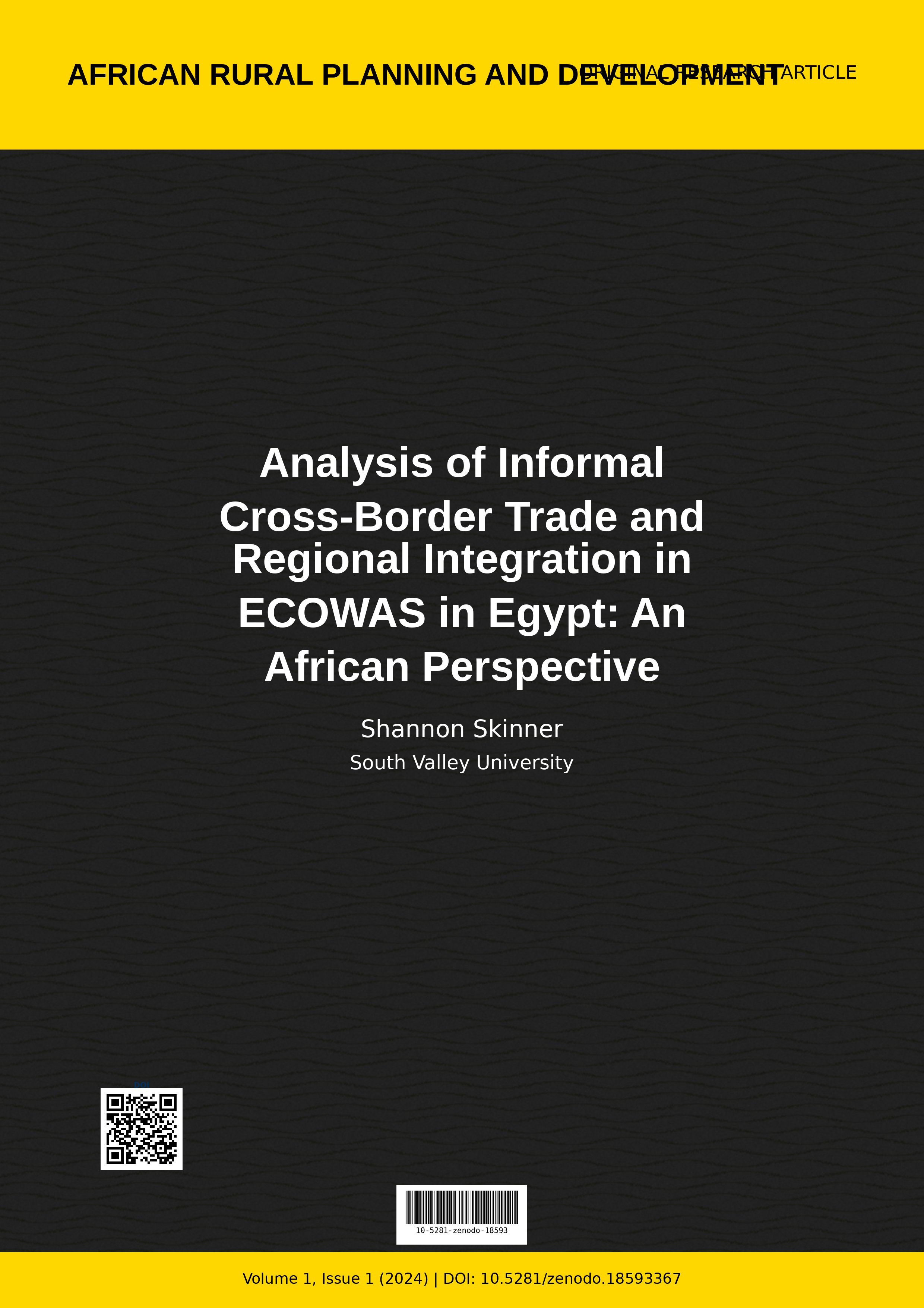 Cover image for: Analysis of Informal Cross-Border Trade and Regional Integra