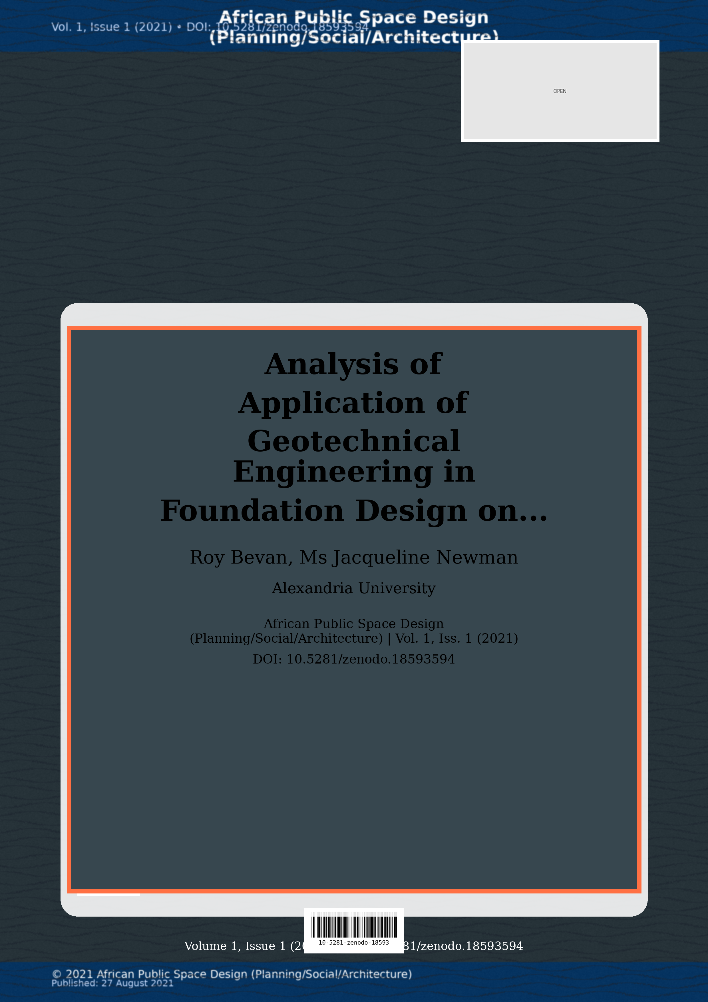 Cover image for: Analysis of Application of Geotechnical Engineering in Found