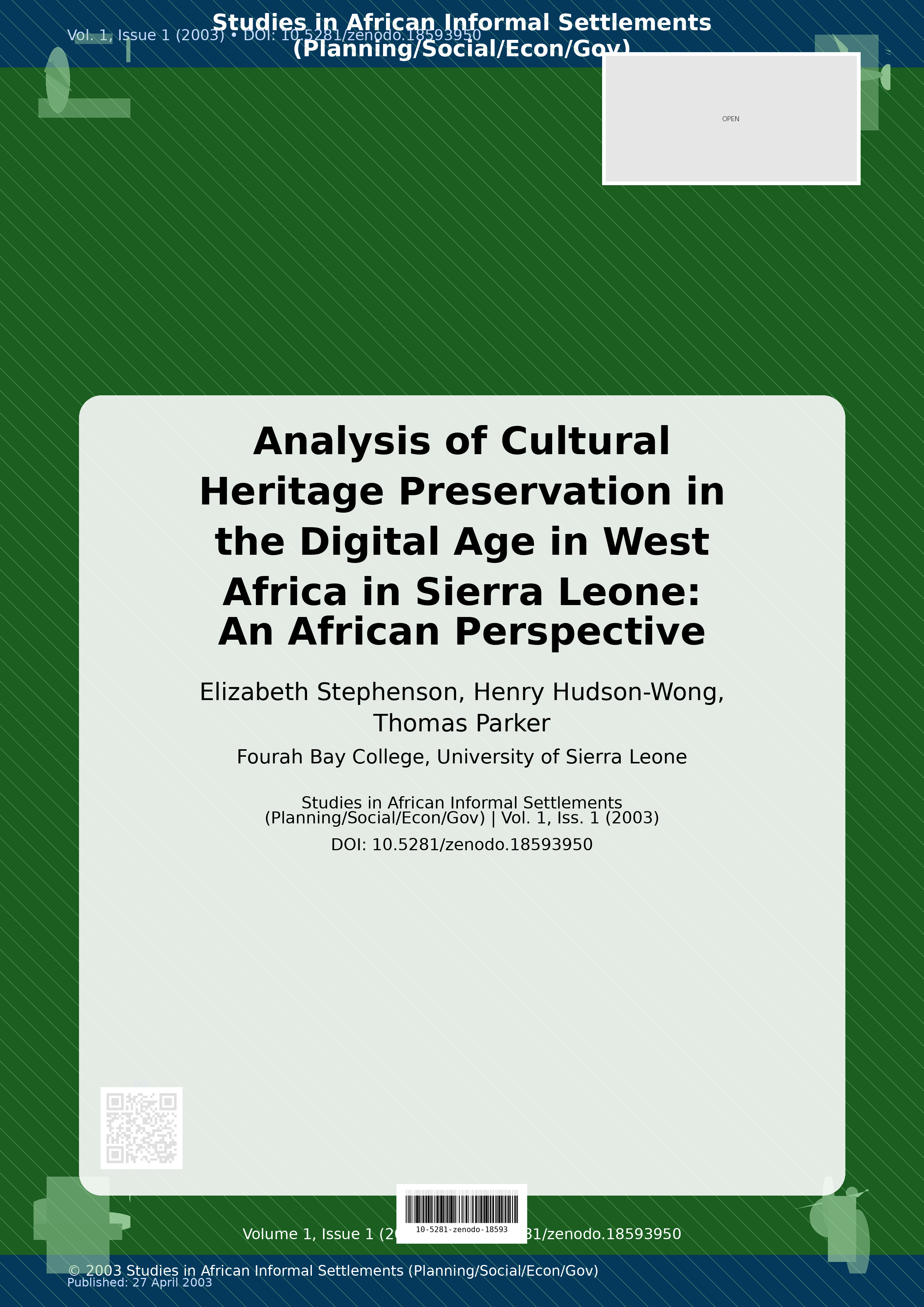 Cover image for: Analysis of Cultural Heritage Preservation in the Digital Ag
