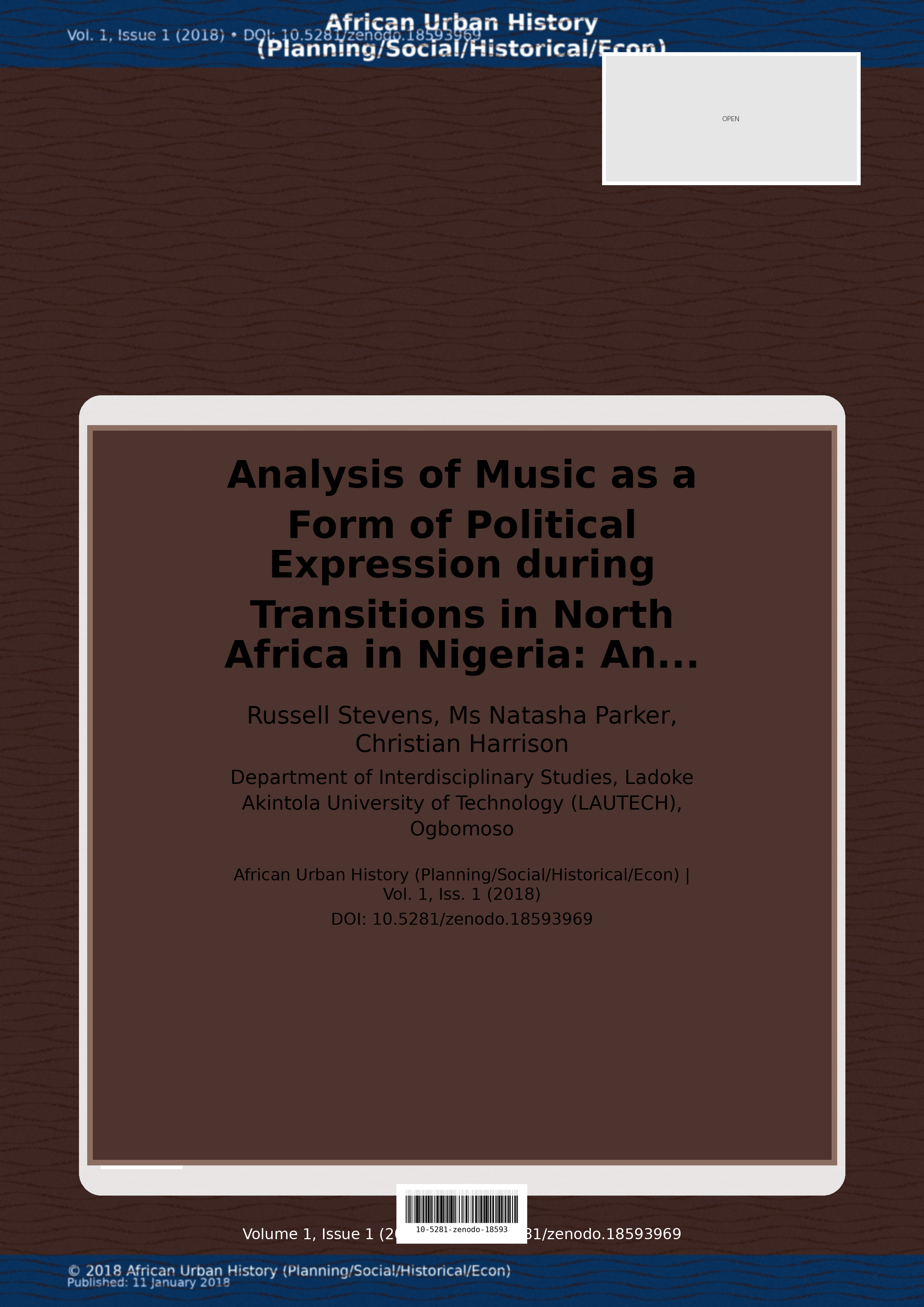 Cover image for: Analysis of Music as a Form of Political Expression during T