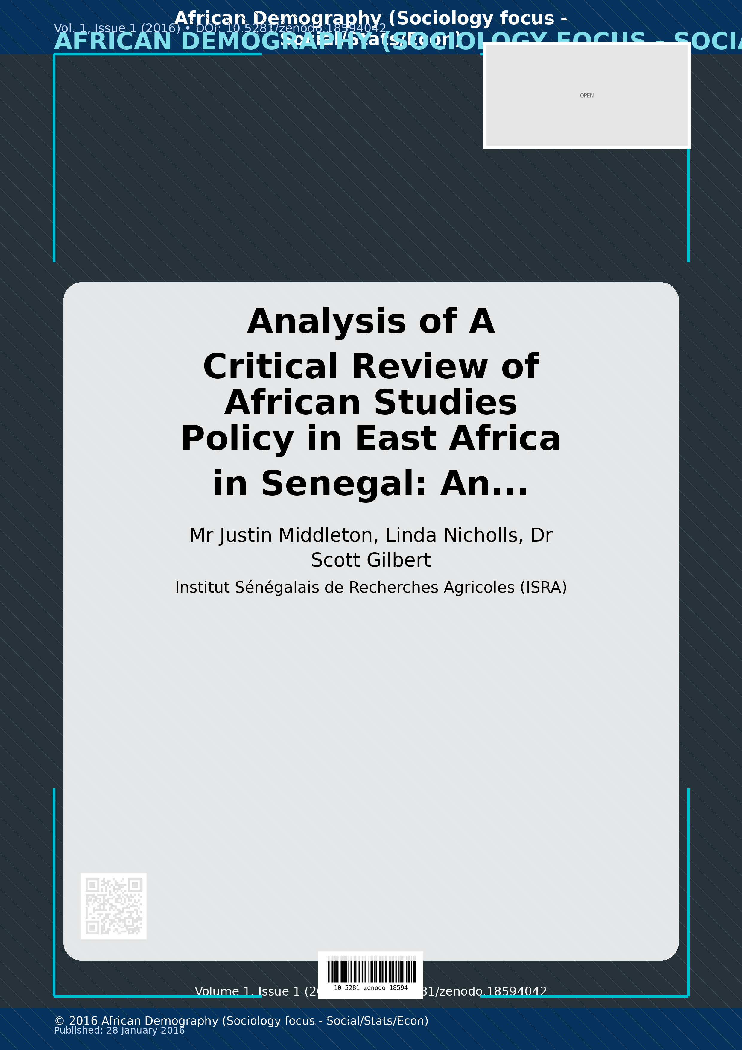 Cover image for: Analysis of A Critical Review of African Studies Policy in E