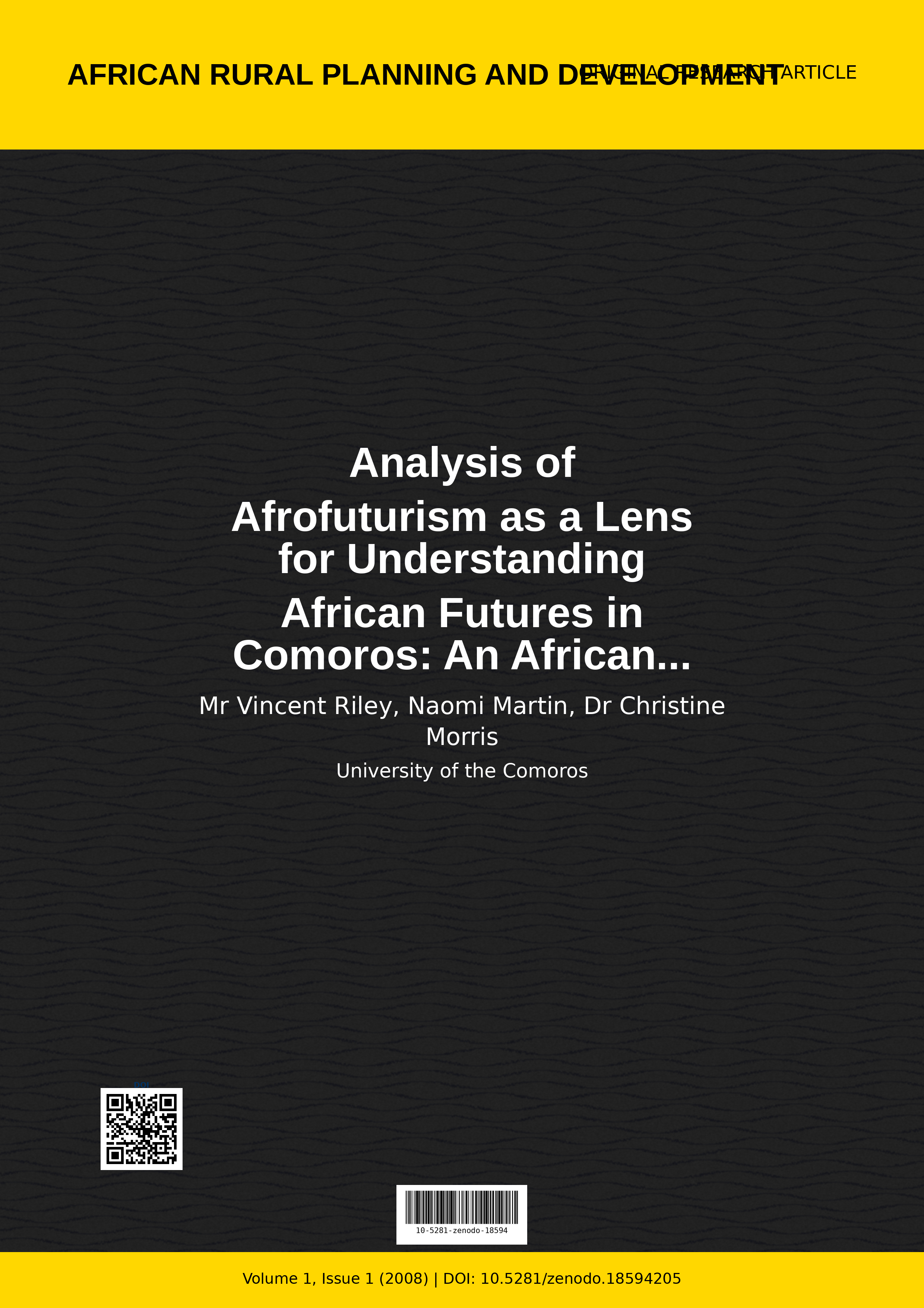Cover image for: Analysis of Afrofuturism as a Lens for Understanding African
