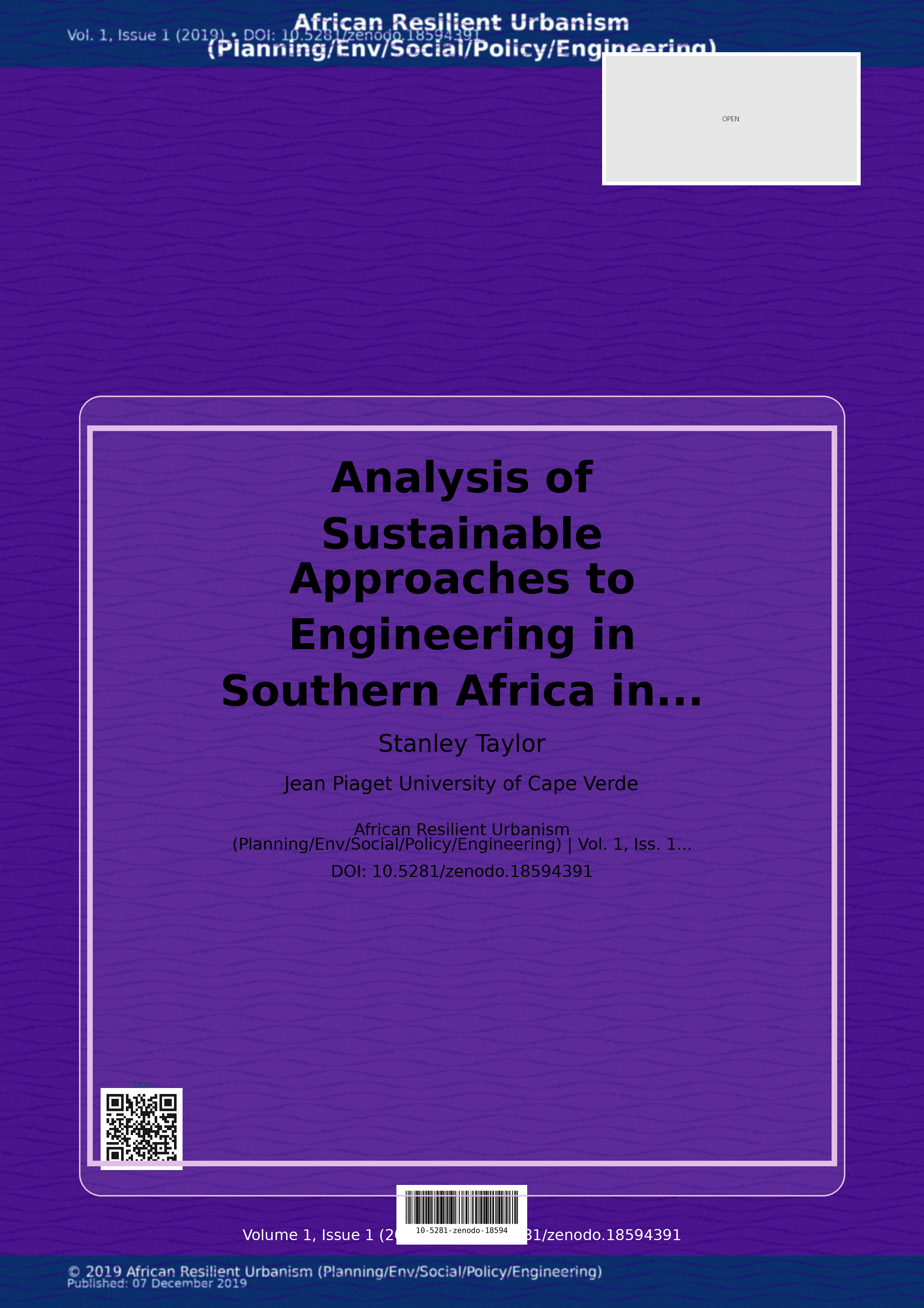 Cover image for: Analysis of Sustainable Approaches to Engineering in Souther
