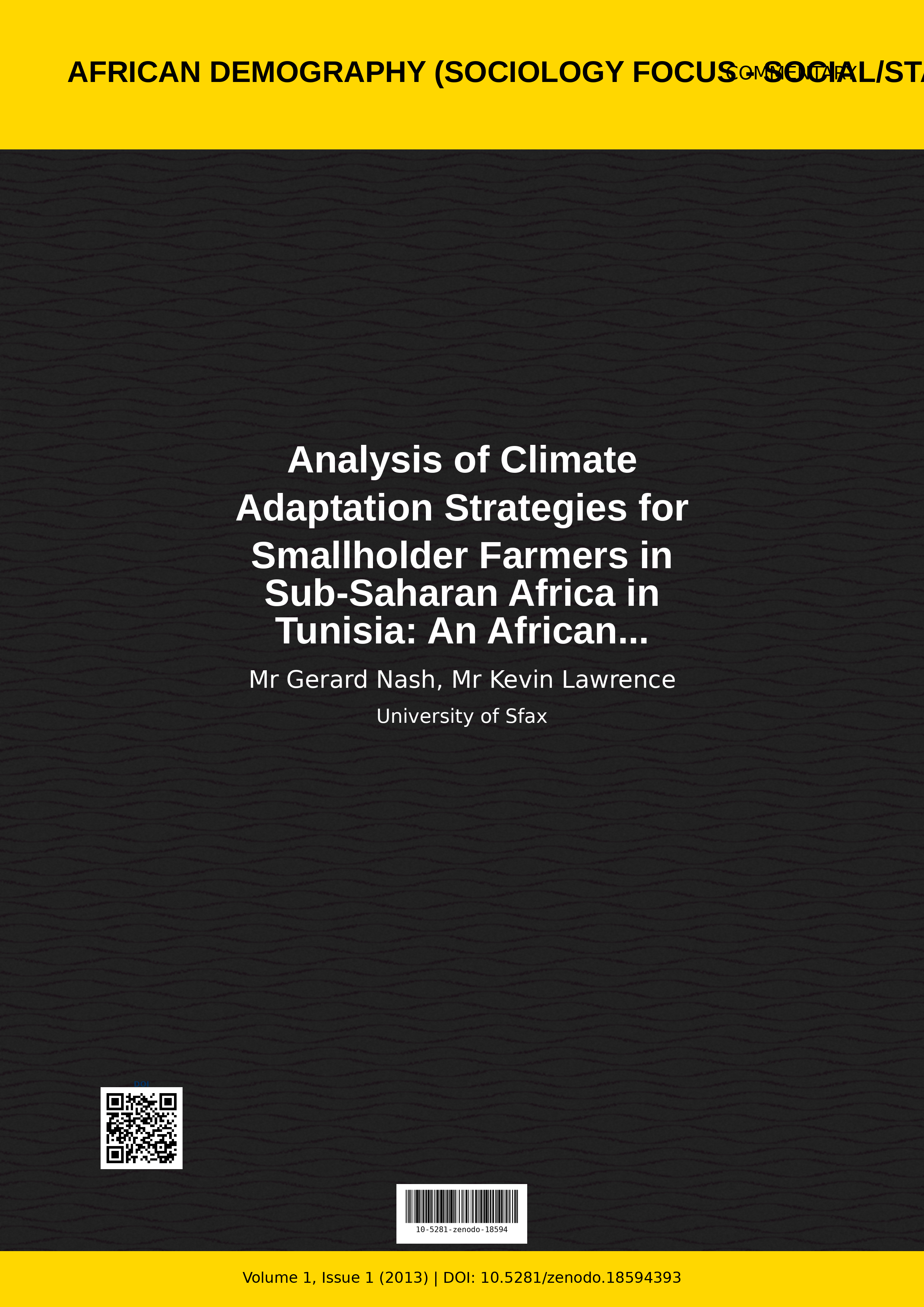 Cover image for: Analysis of Climate Adaptation Strategies for Smallholder Fa