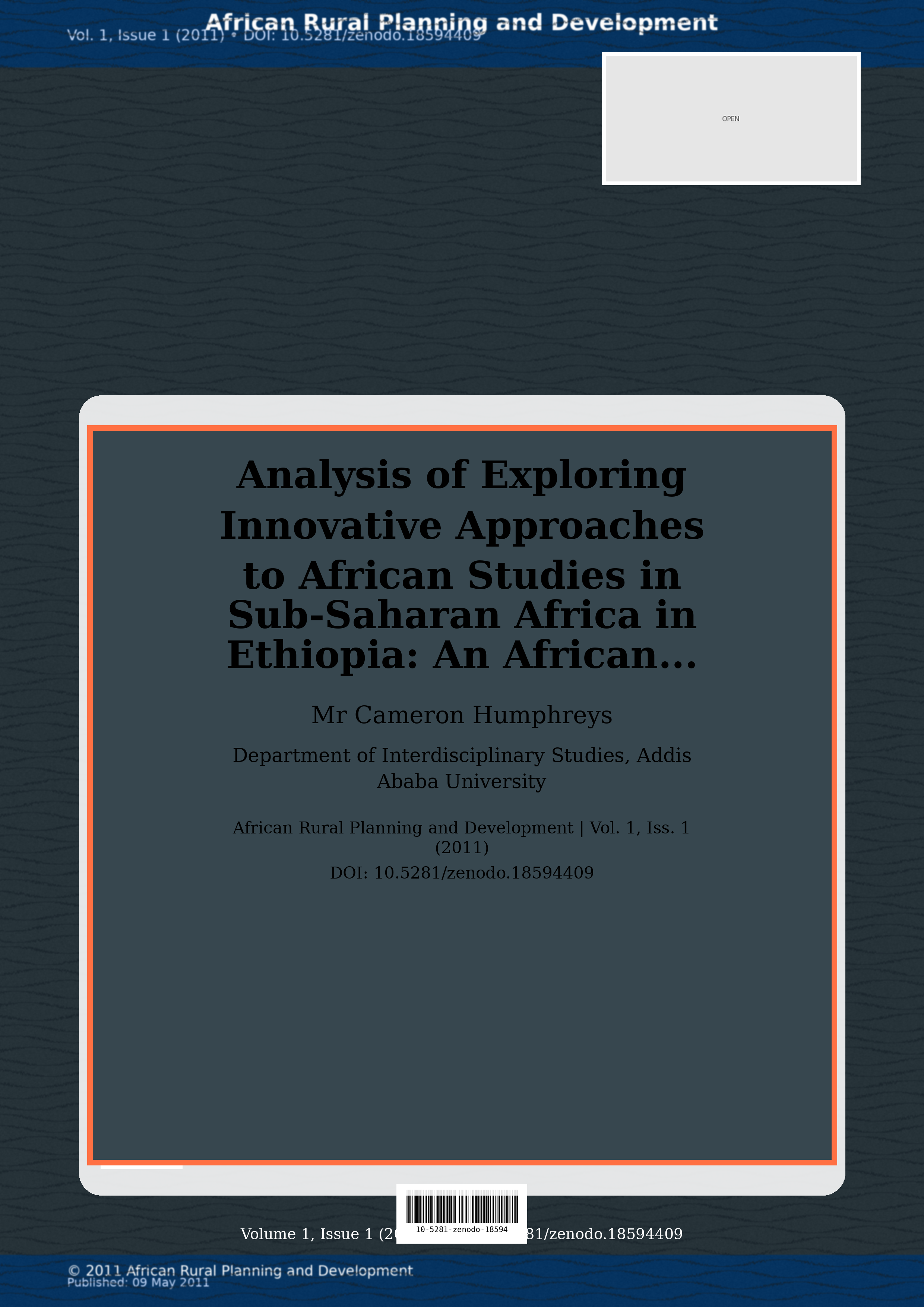 Cover image for: Analysis of Exploring Innovative Approaches to African Studi