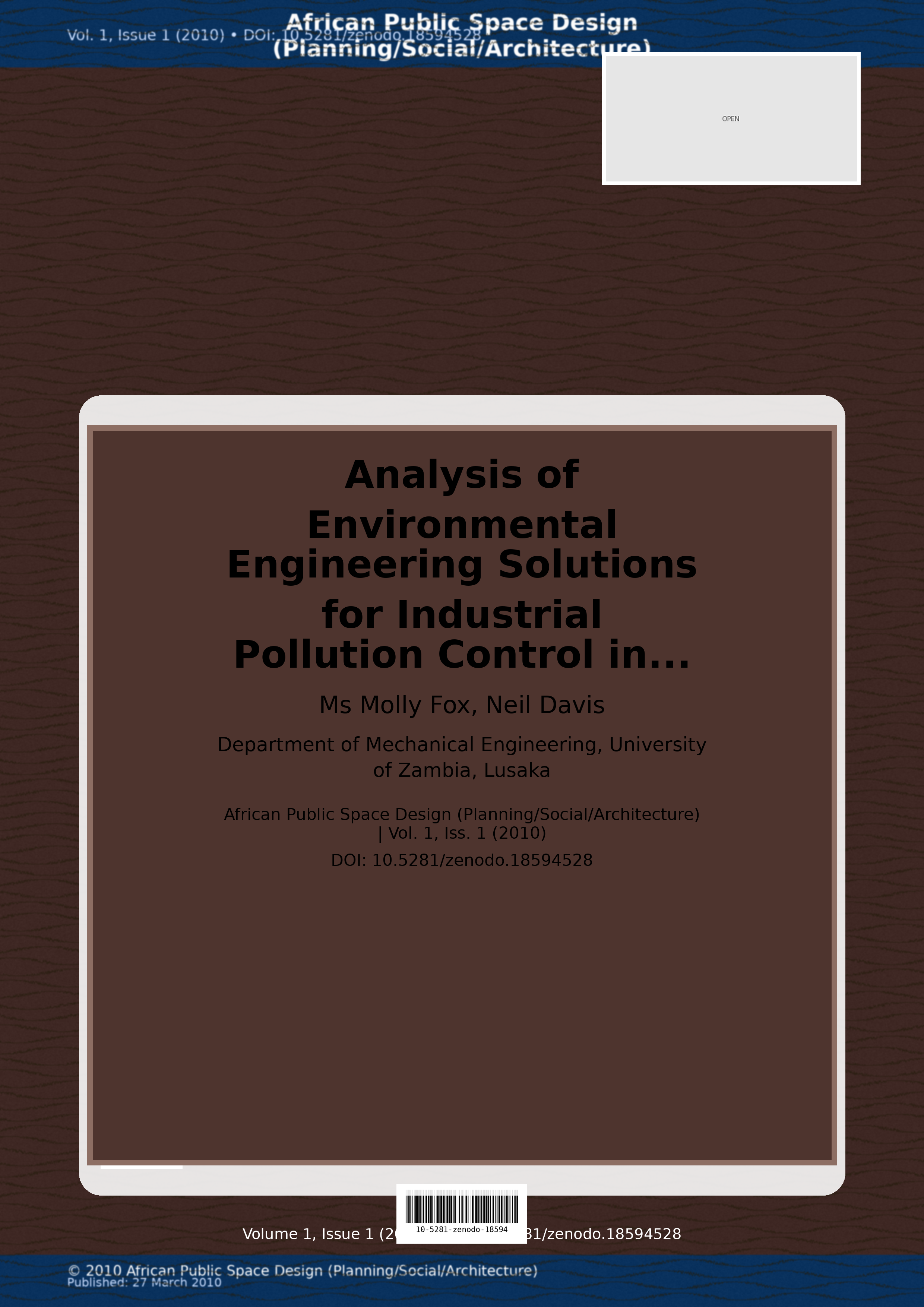 Cover image for: Analysis of Environmental Engineering Solutions for Industri