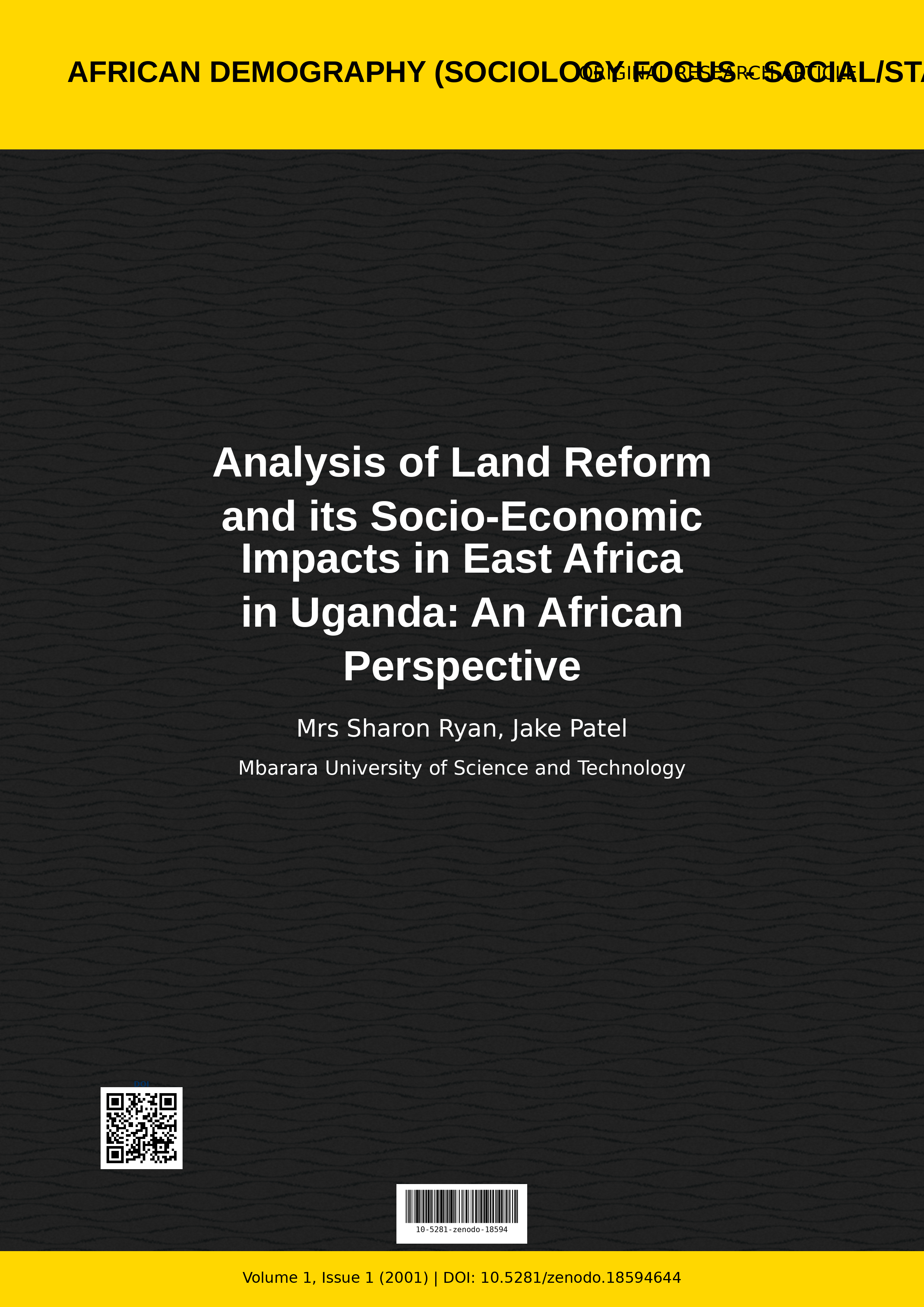 Cover image for: Analysis of Land Reform and its Socio-Economic Impacts in Ea