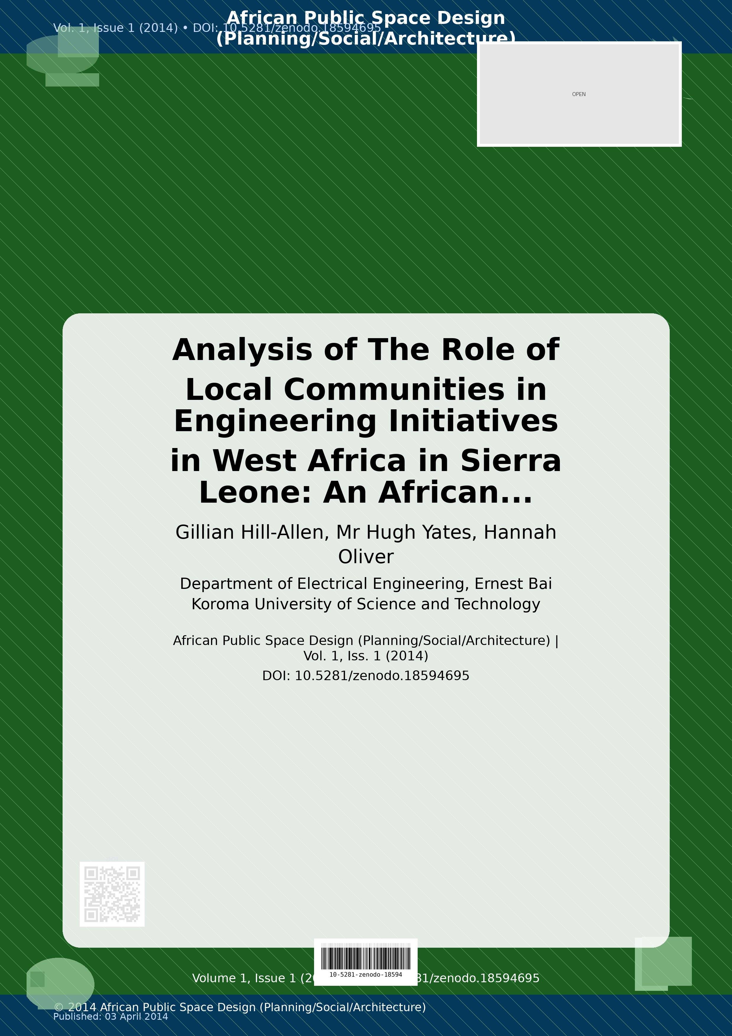 Cover image for: Analysis of The Role of Local Communities in Engineering Ini