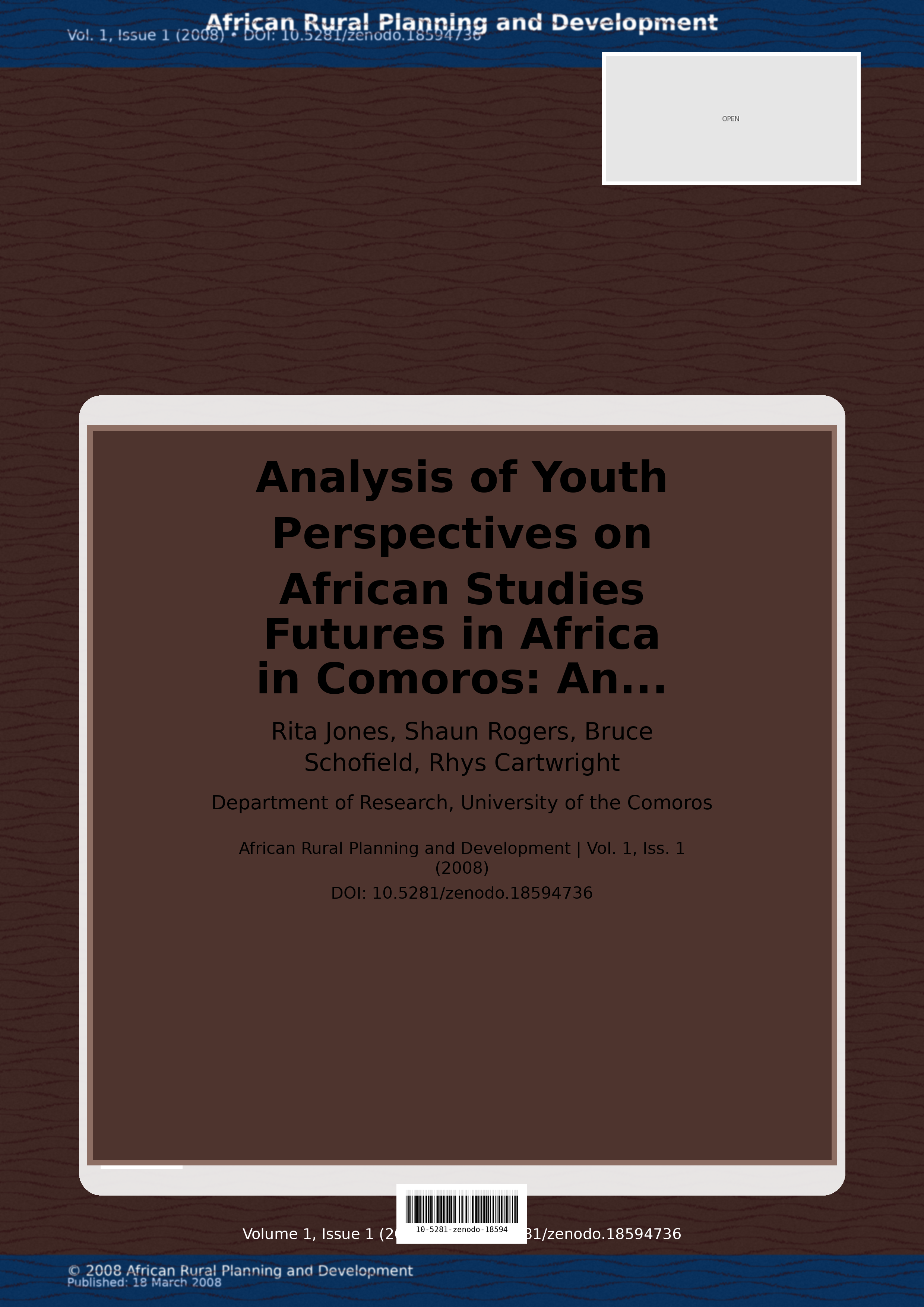 Cover image for: Analysis of Youth Perspectives on African Studies Futures in