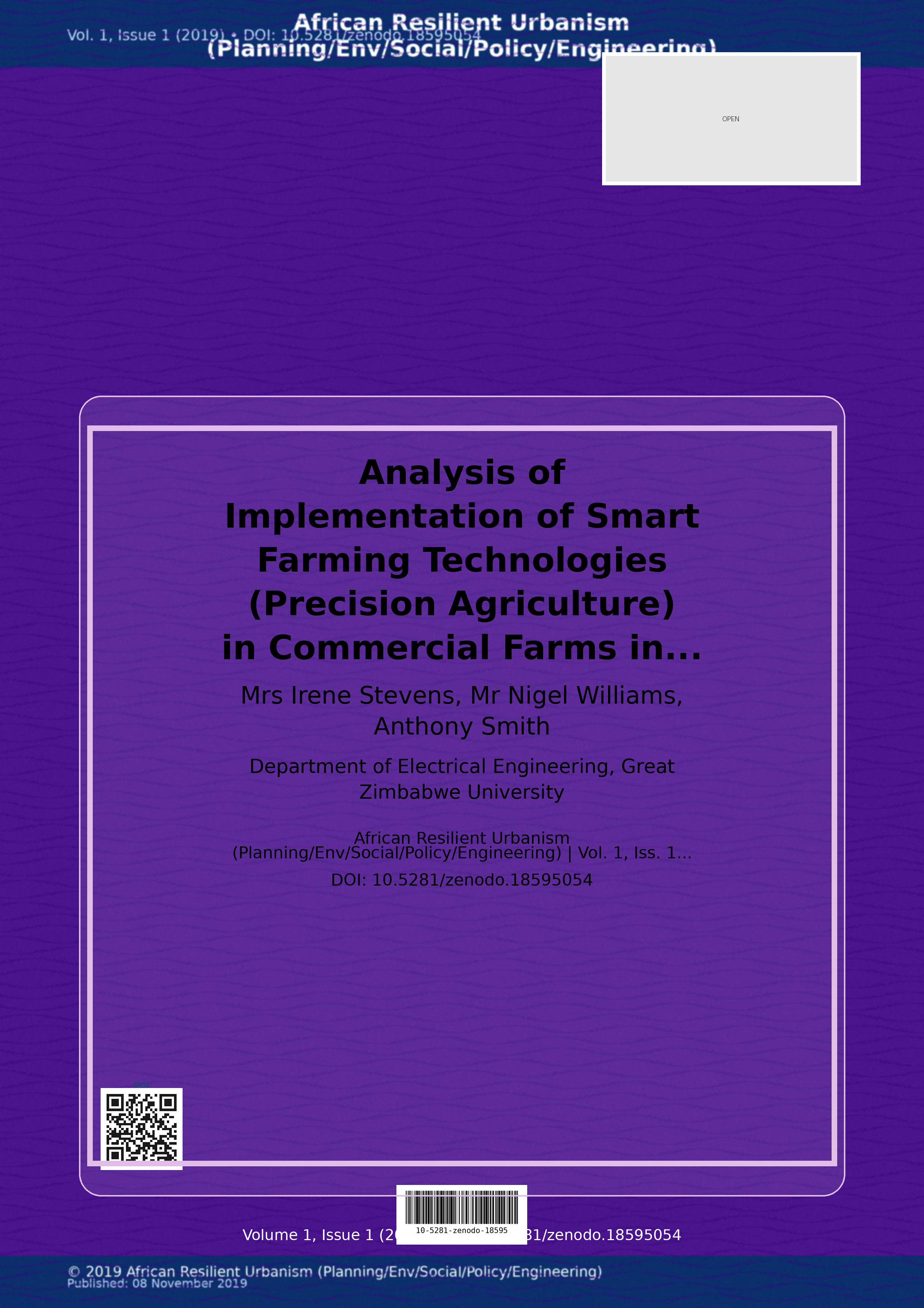 Cover image for: Analysis of Implementation of Smart Farming Technologies (Pr