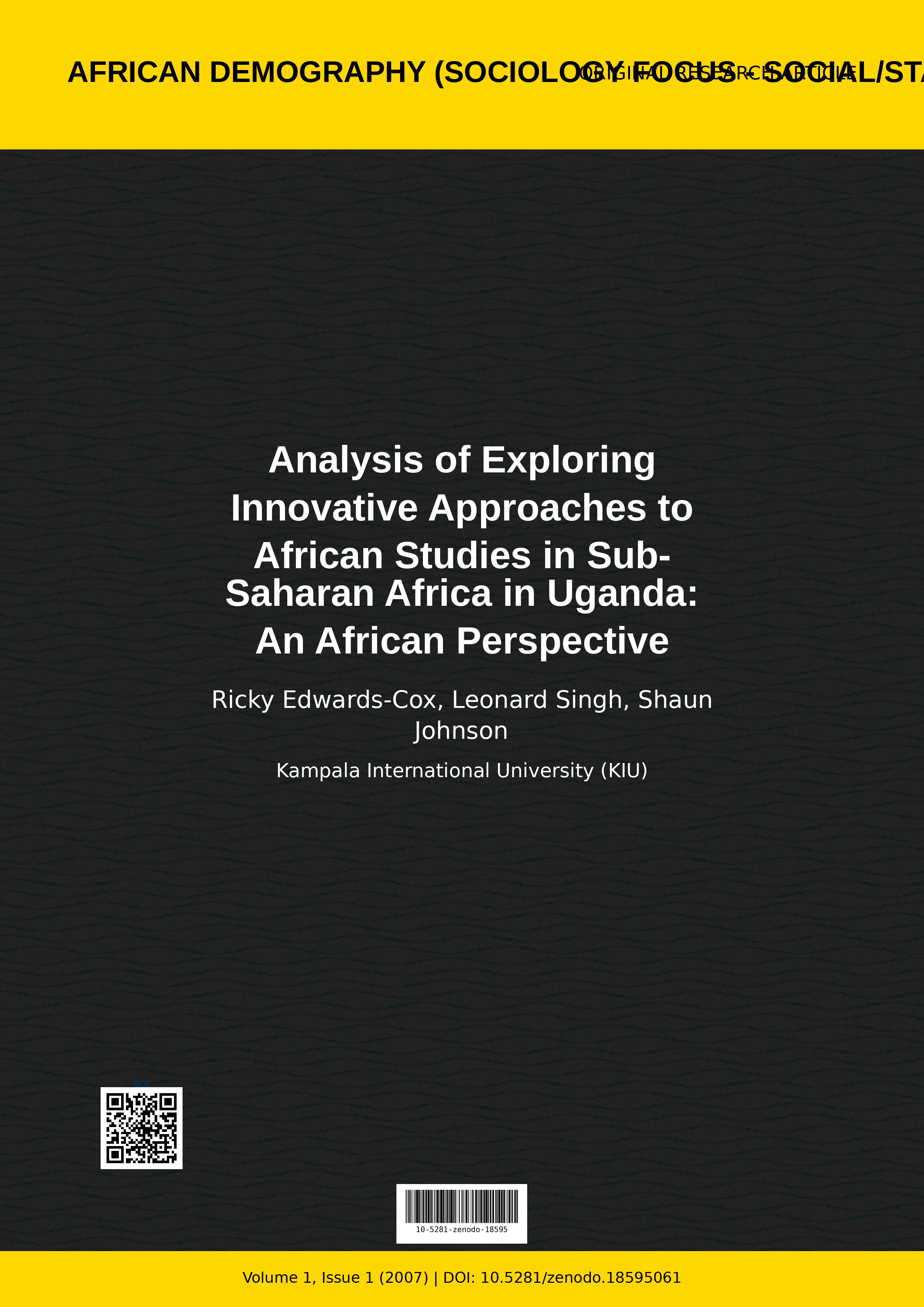 Cover image for: Analysis of Exploring Innovative Approaches to African Studi
