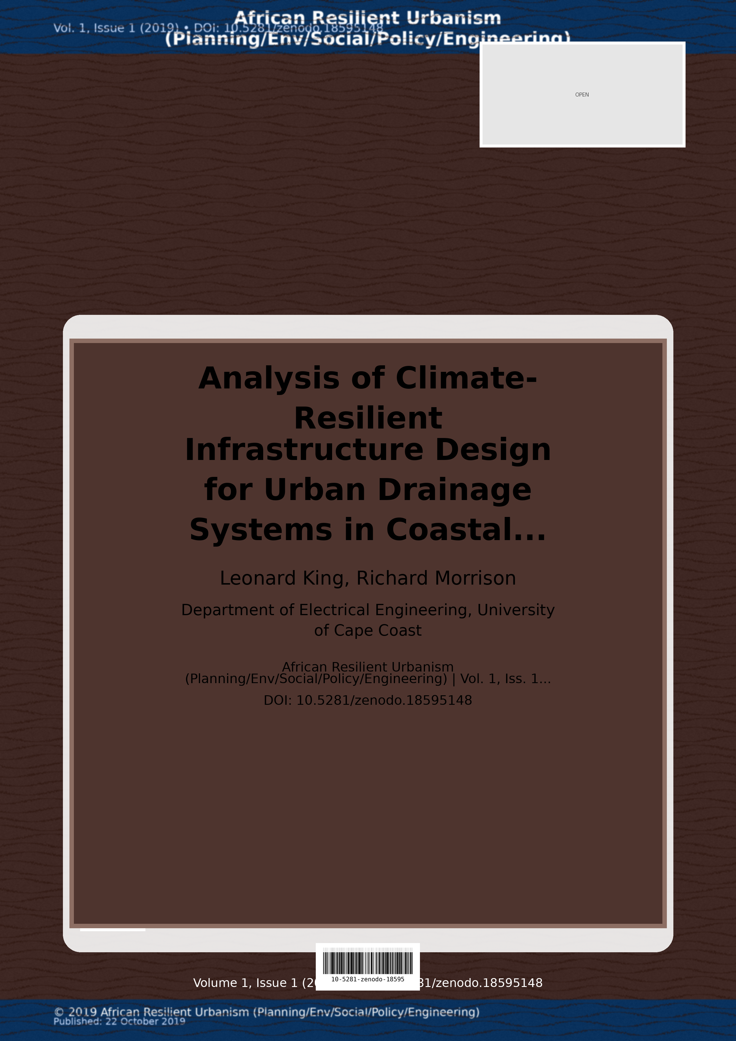 Cover image for: Analysis of Climate-Resilient Infrastructure Design for Urba