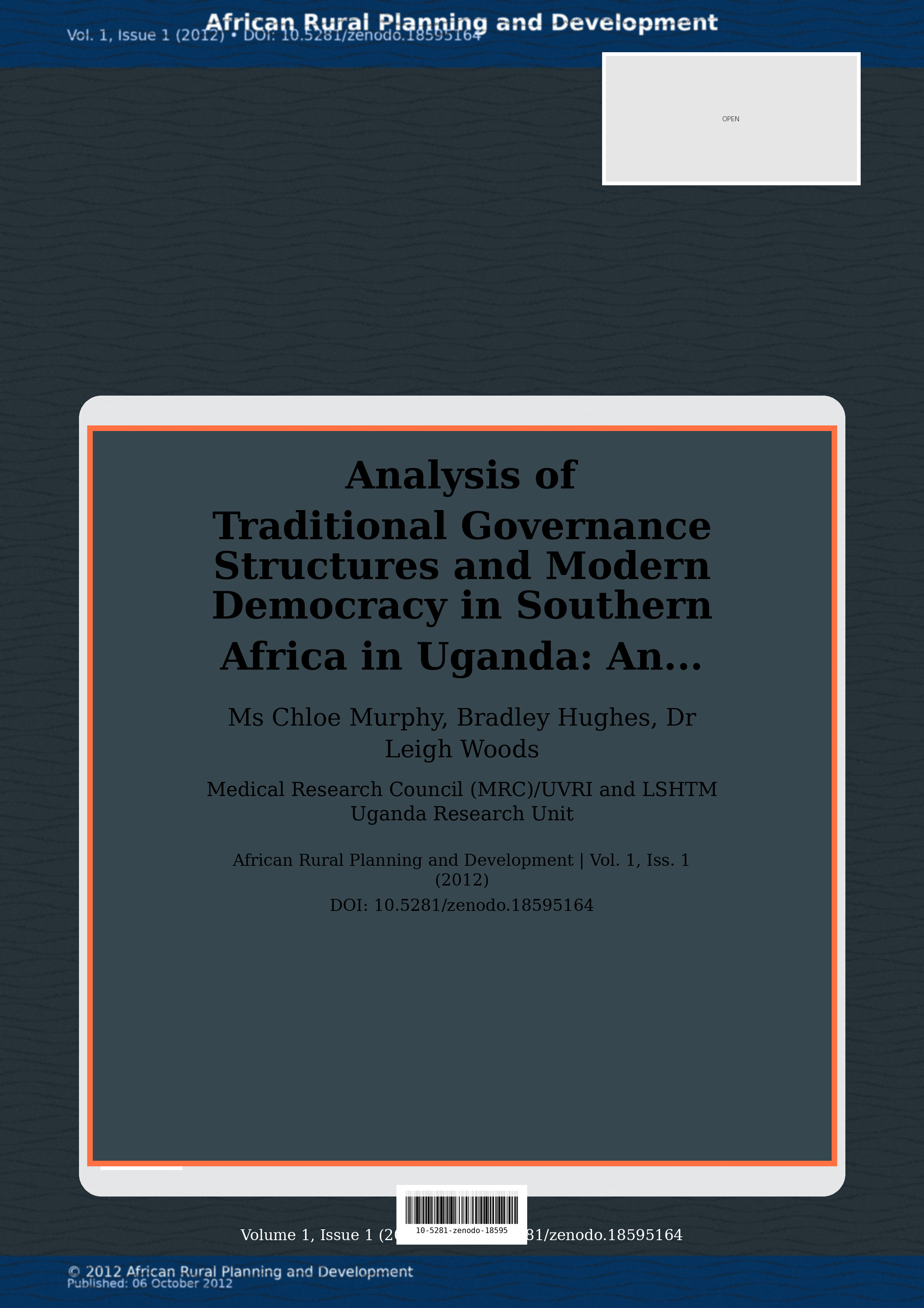 Cover image for: Analysis of Traditional Governance Structures and Modern Dem