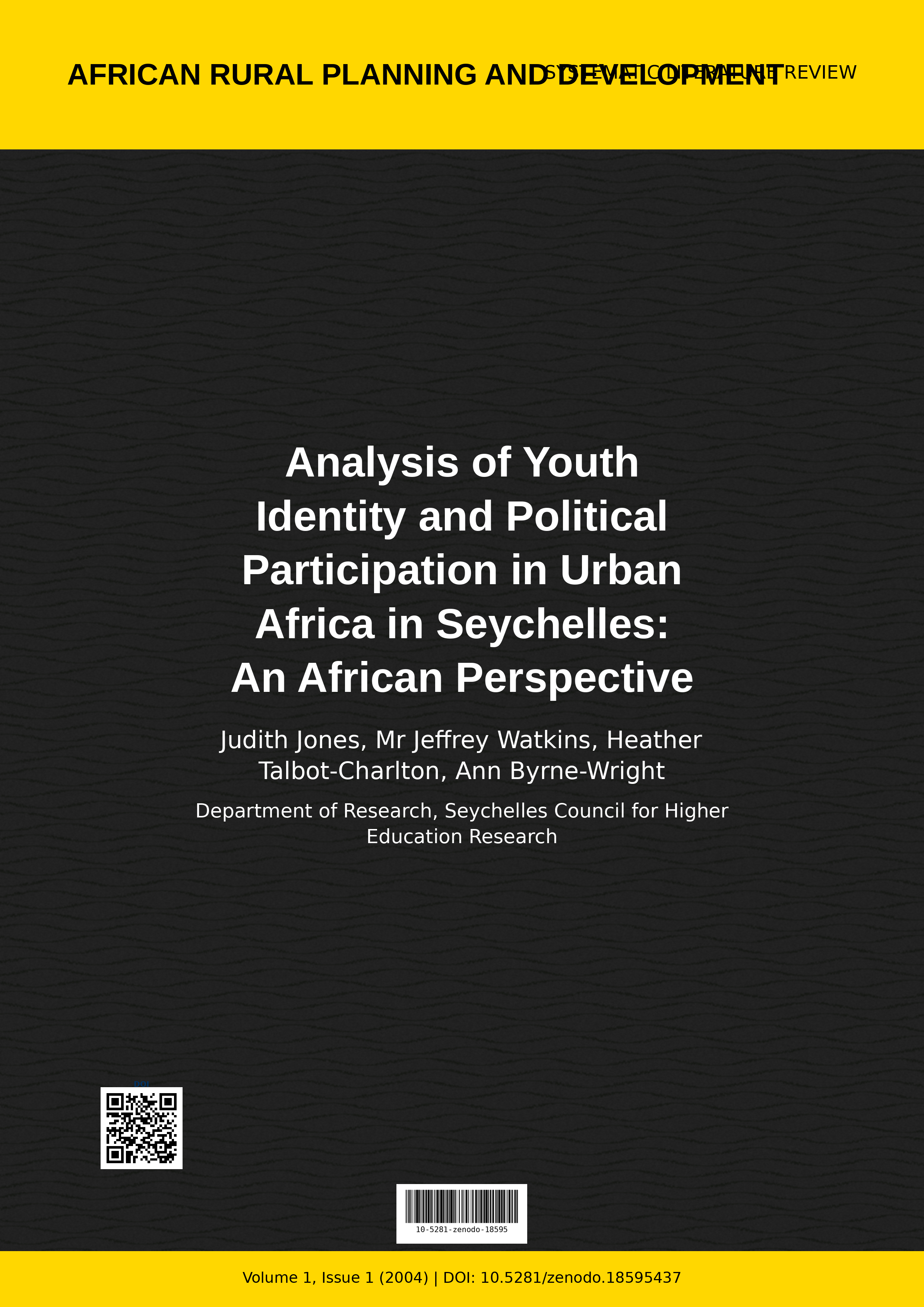 Cover image for: Analysis of Youth Identity and Political Participation in Ur