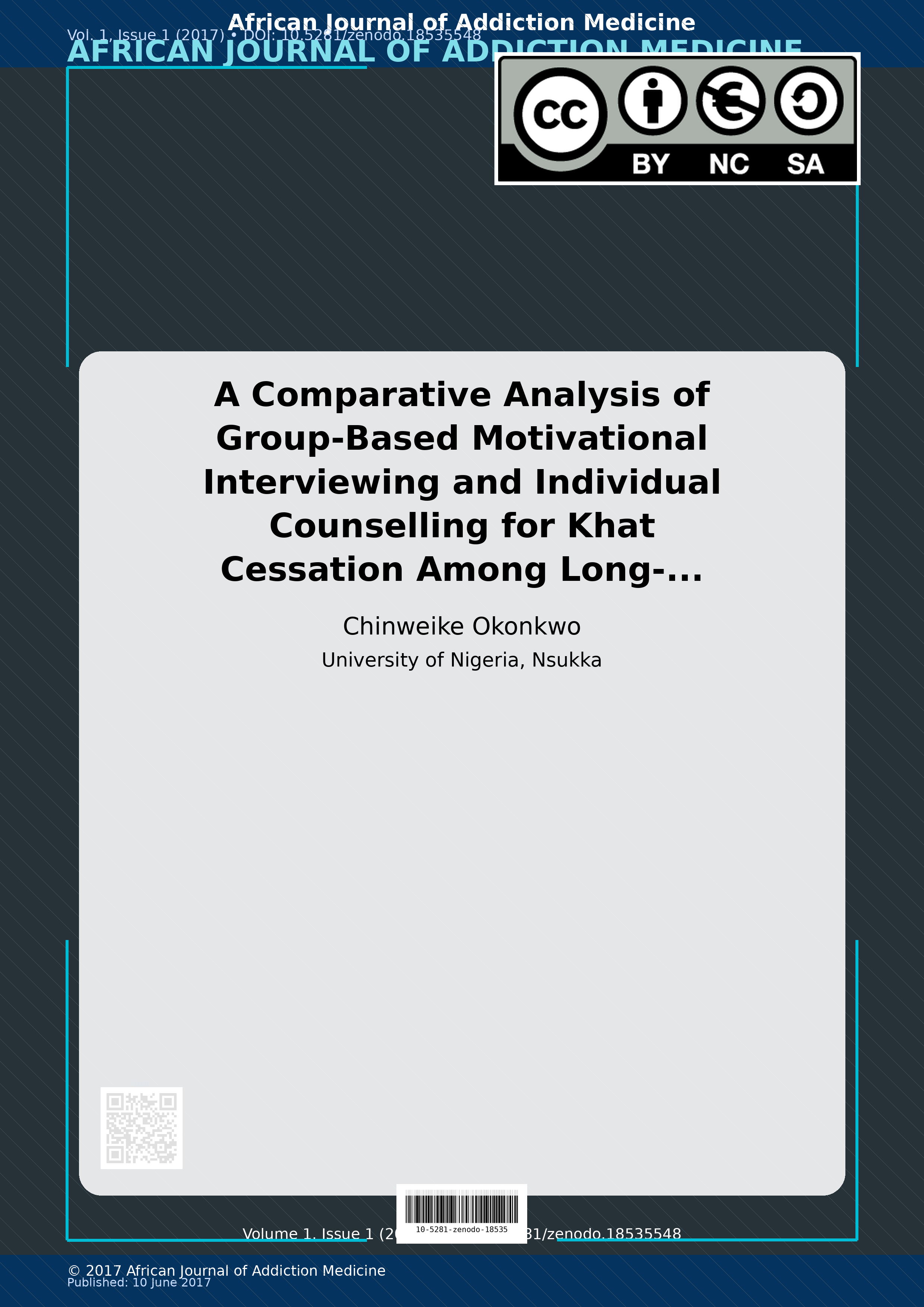 Cover image for: A Comparative Analysis of Group-Based Motivational Interview