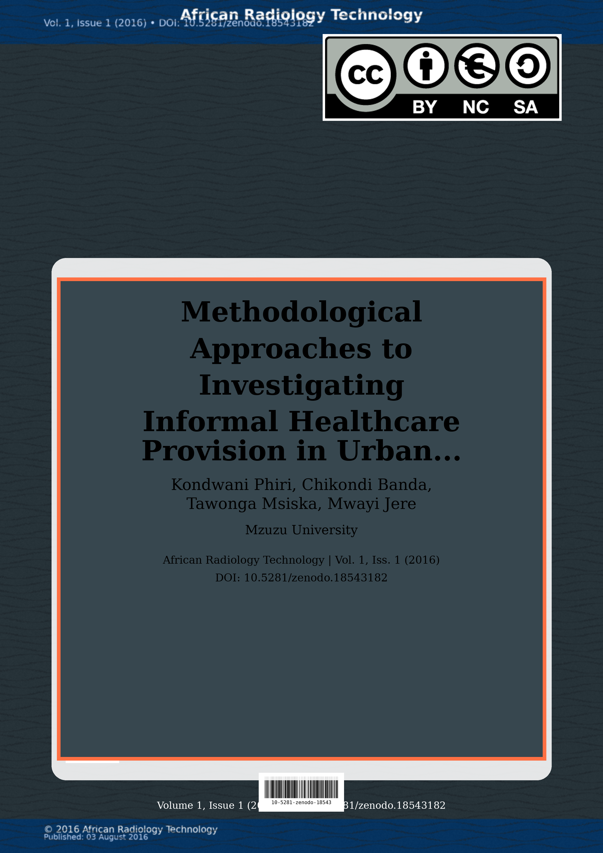 Cover image for: Methodological Approaches to Investigating Informal Healthca