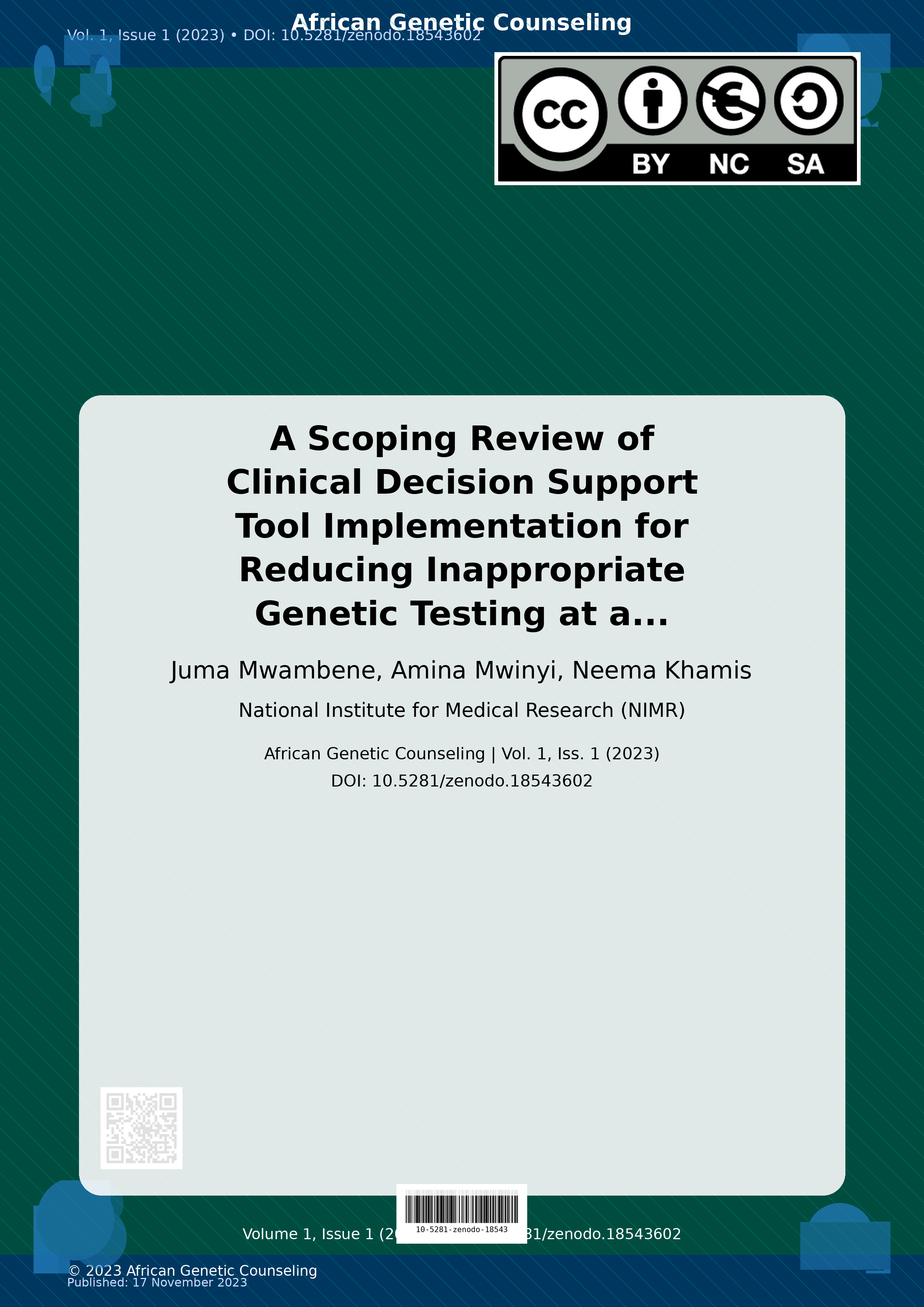 Cover image for: A Scoping Review of Clinical Decision Support Tool Implement