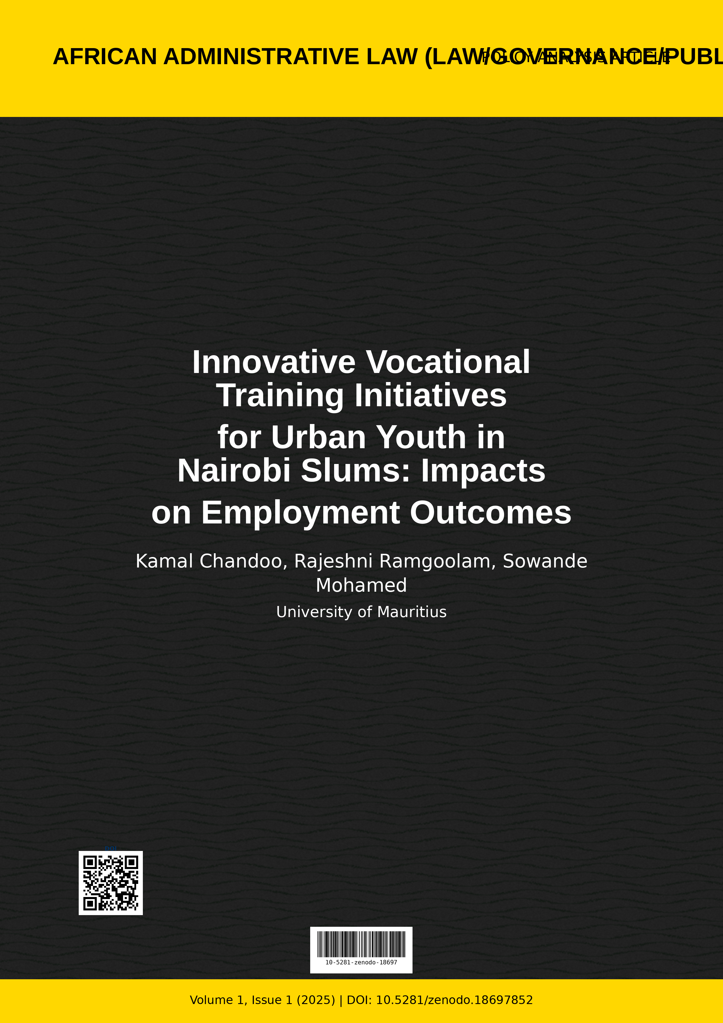 Cover image for: Innovative Vocational Training Initiatives for Urban Youth i