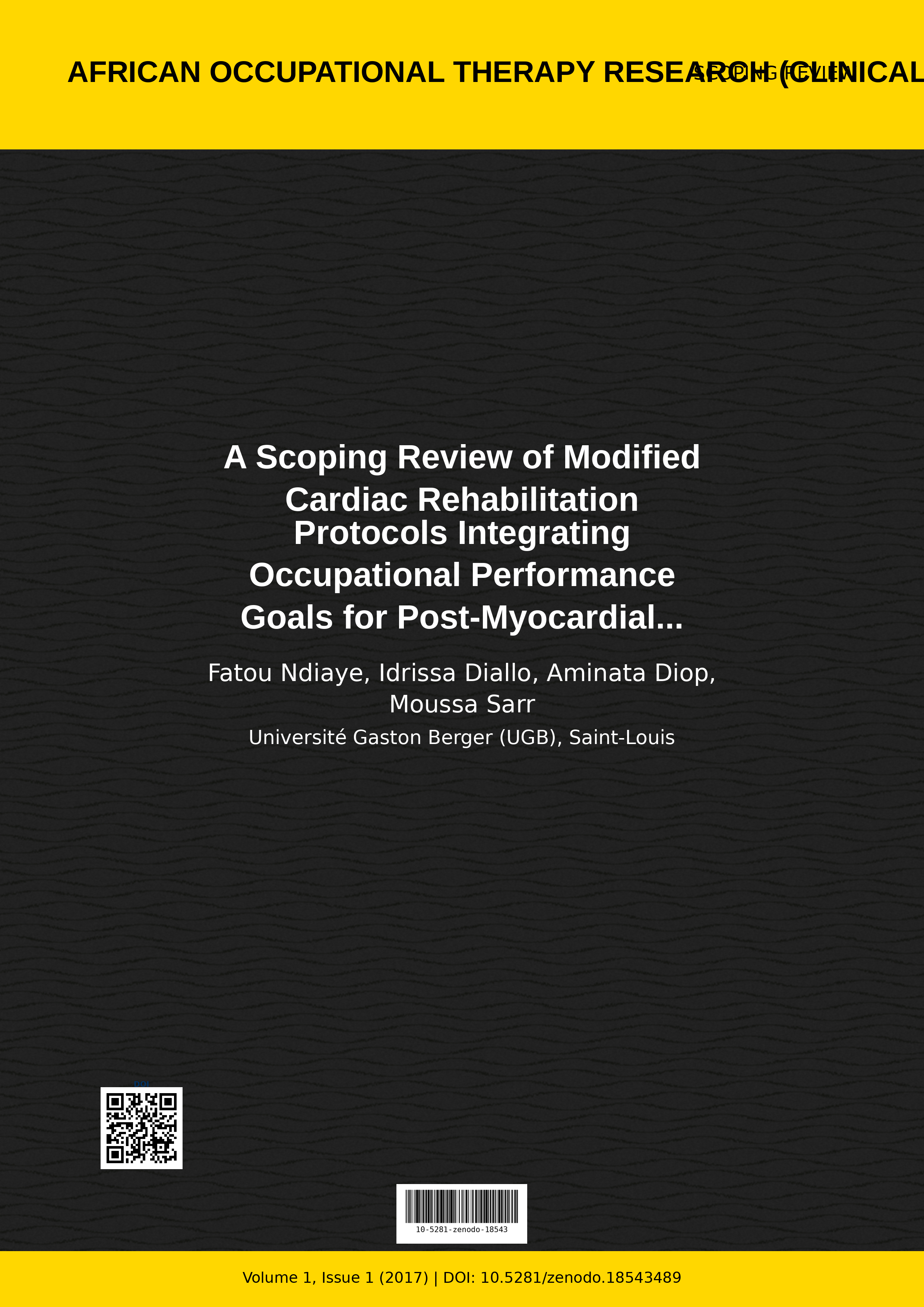Cover image for: A Scoping Review of Modified Cardiac Rehabilitation Protocol