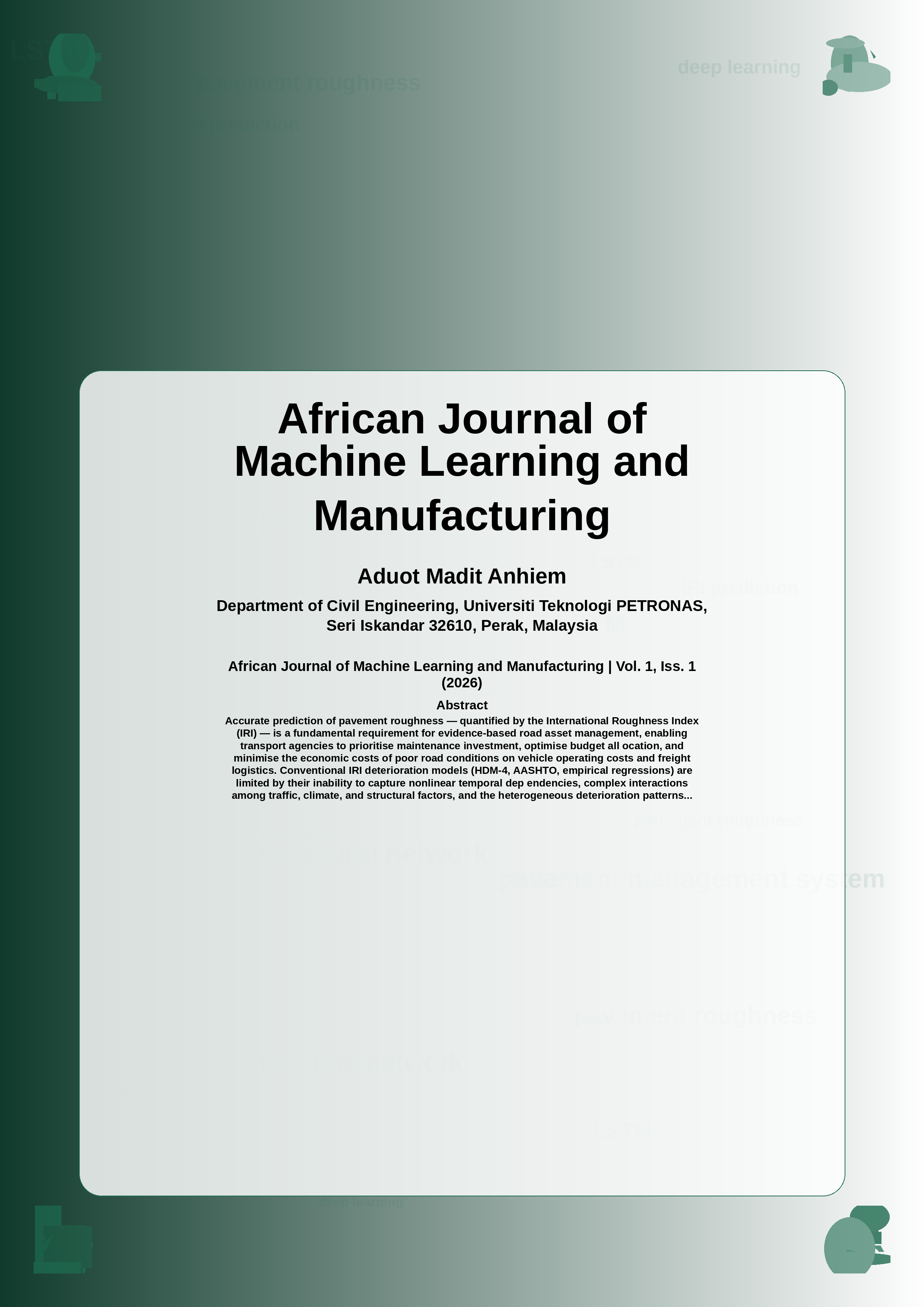 Cover image for: Pavement Roughness Prediction Using Long Short-Term Memory (LSTM) Neural Networks