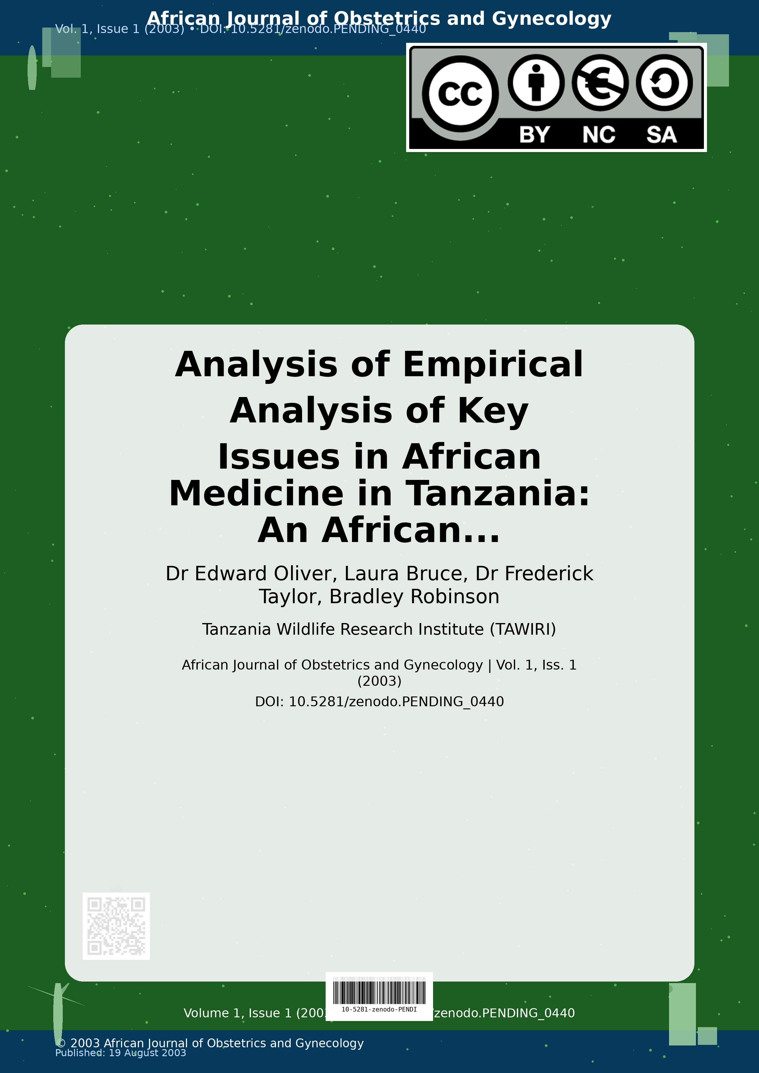 Cover image for: Analysis of Empirical Analysis of Key Issues in African Medi