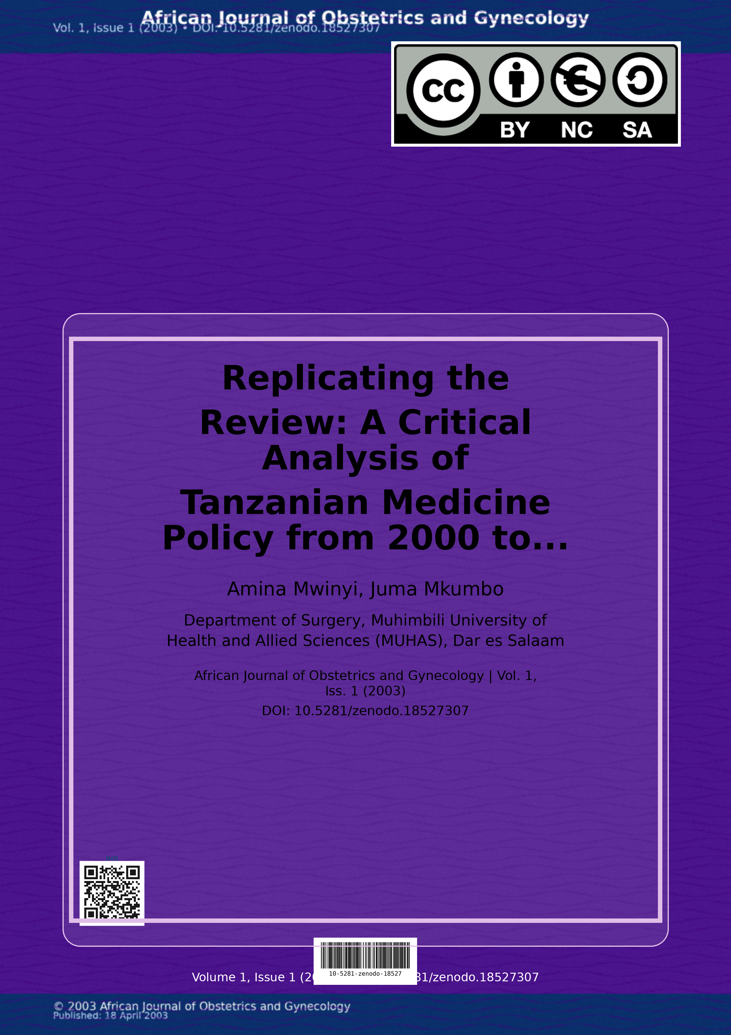 Cover image for: Replicating the Review