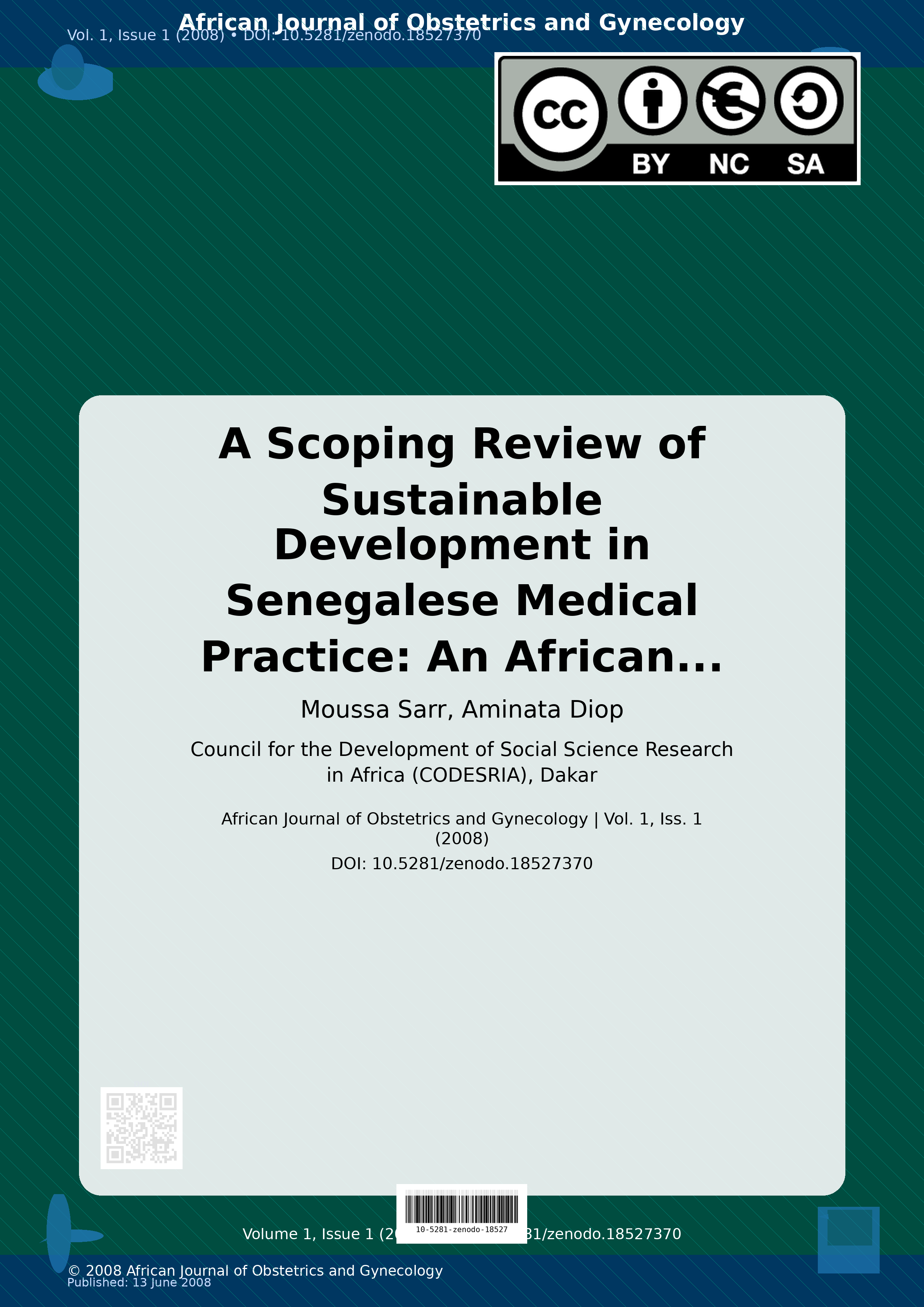 Cover image for: A Scoping Review of Sustainable Development in Senegalese Me