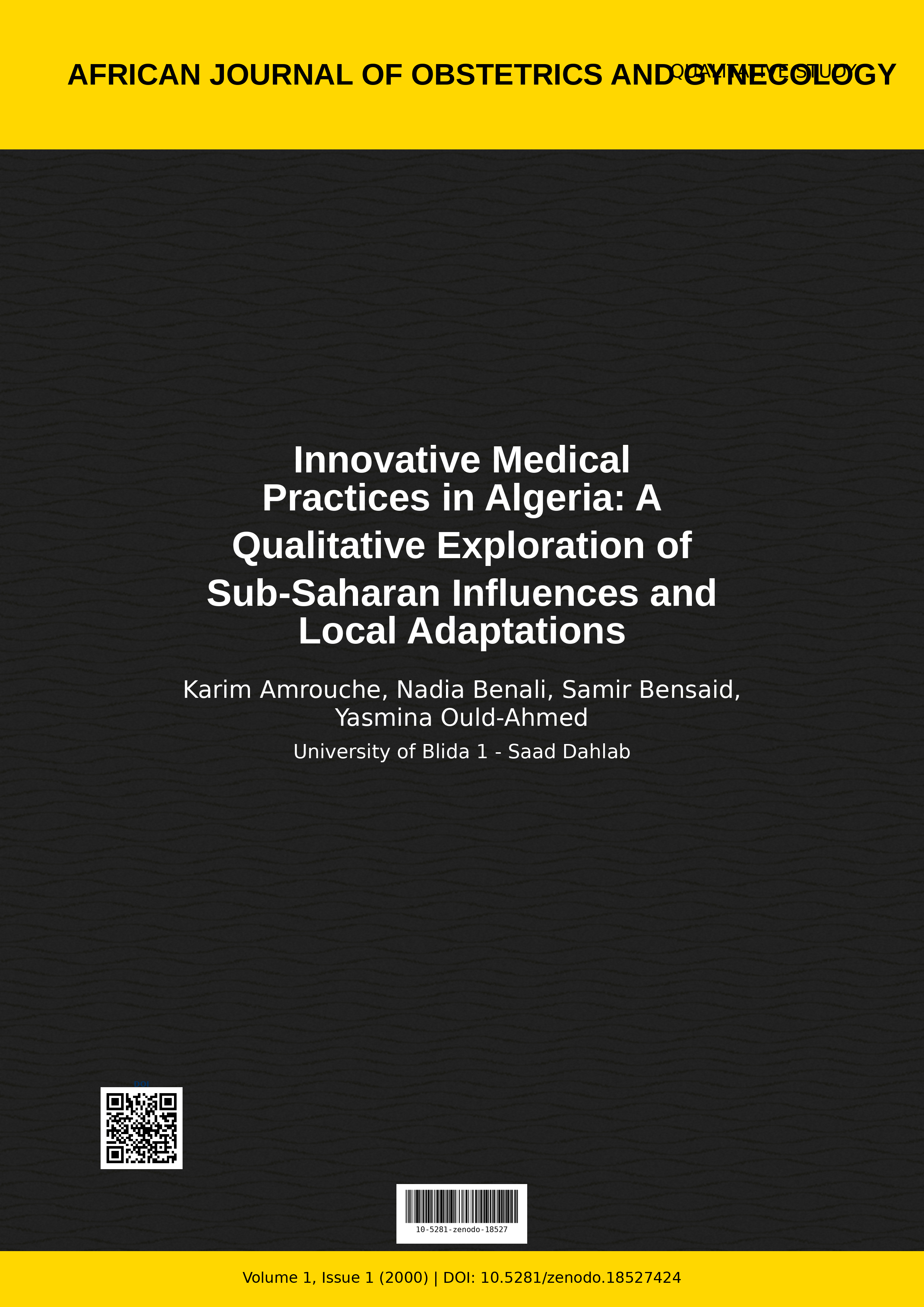 Cover image for: Innovative Medical Practices in Algeria
