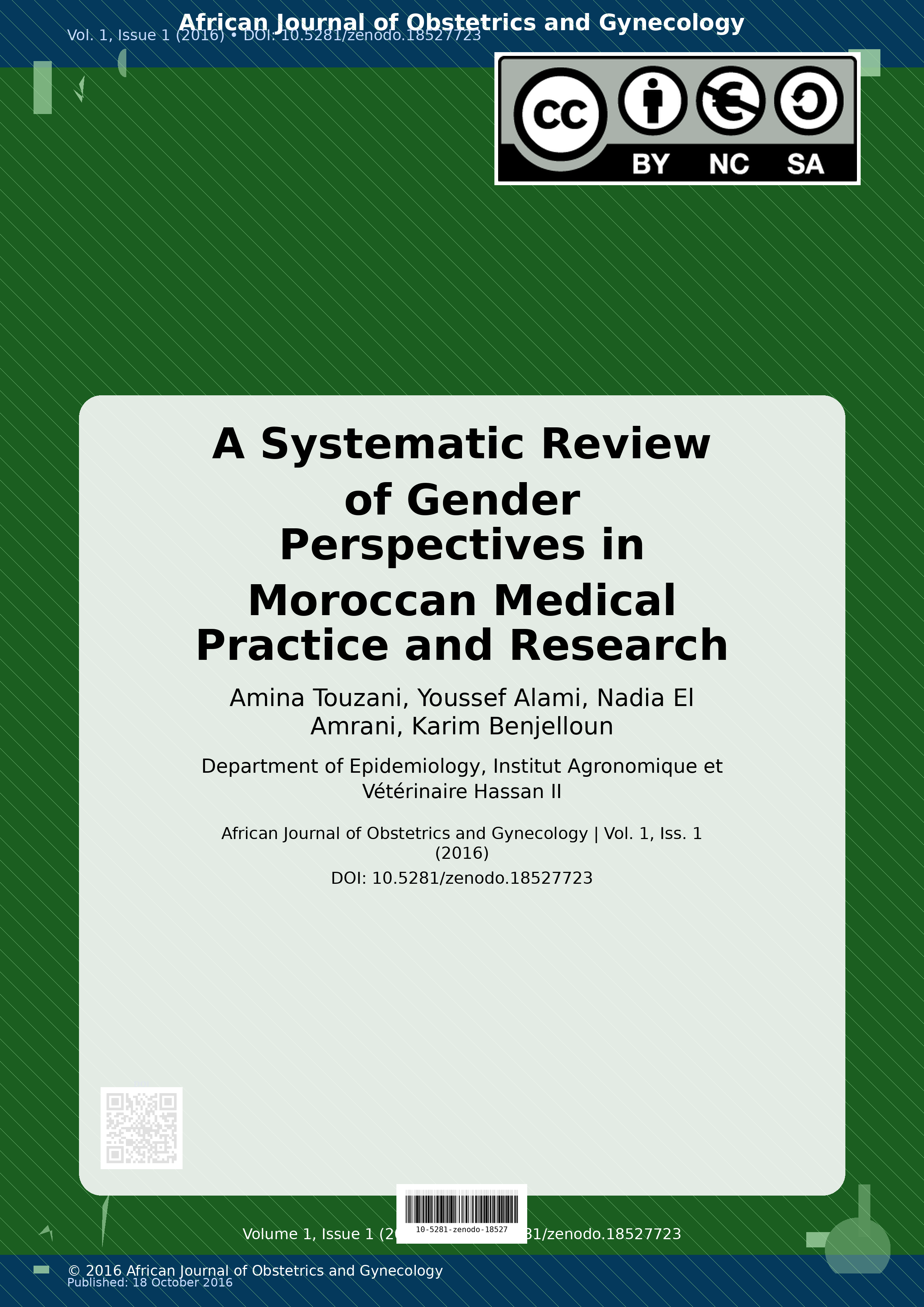 Cover image for: A Systematic Review of Gender Perspectives in Moroccan Medic