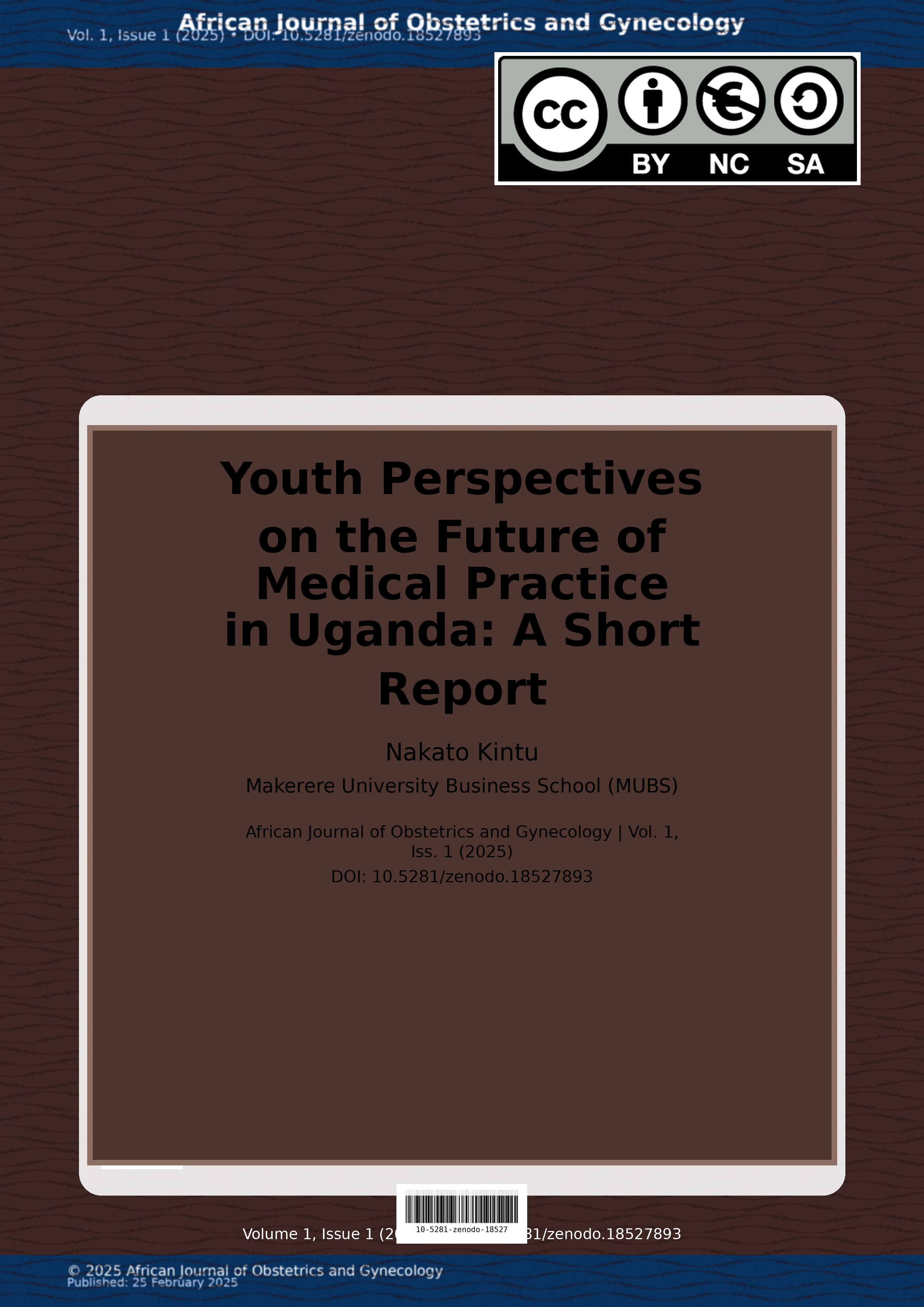 Cover image for: Youth Perspectives on the Future of Medical Practice in Ugan