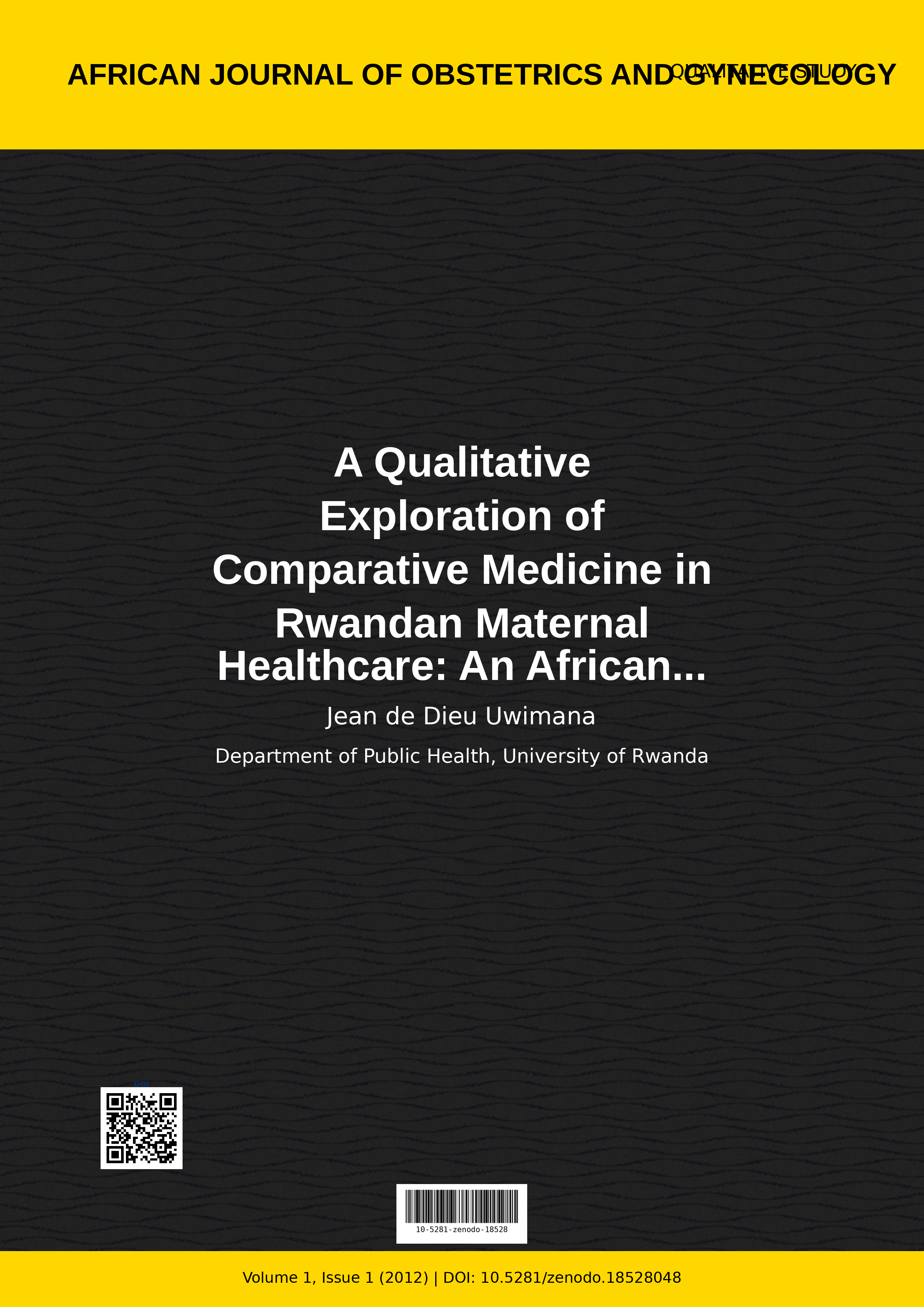Cover image for: A Qualitative Exploration of Comparative Medicine in Rwandan