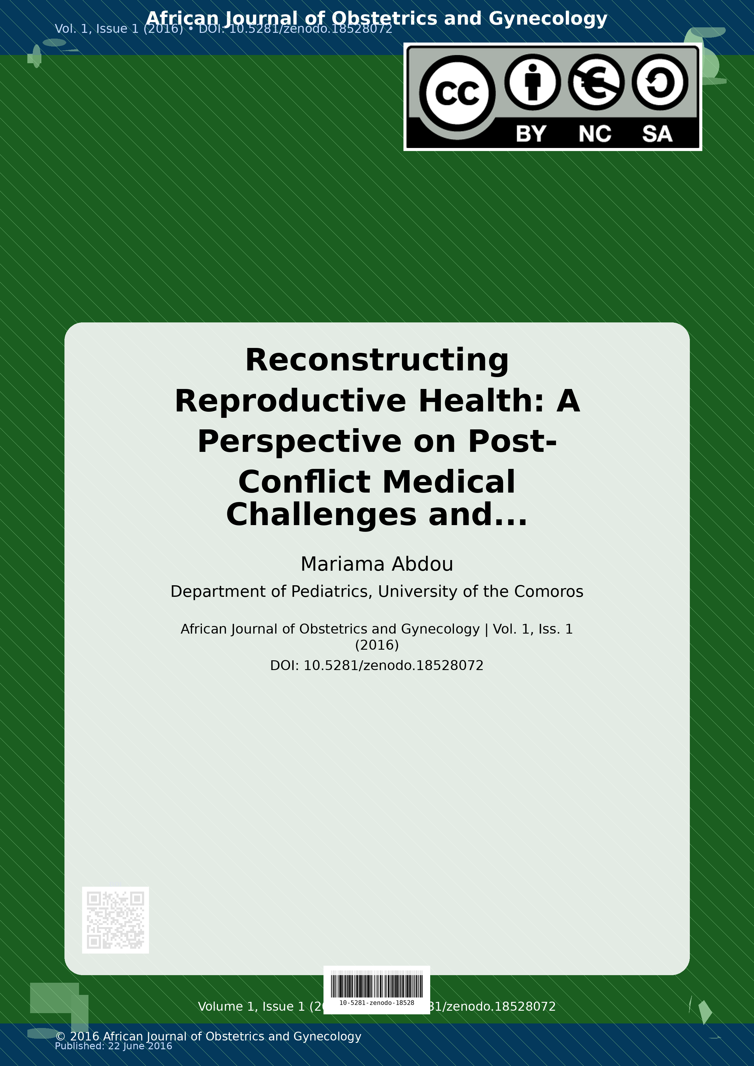 Cover image for: Reconstructing Reproductive Health