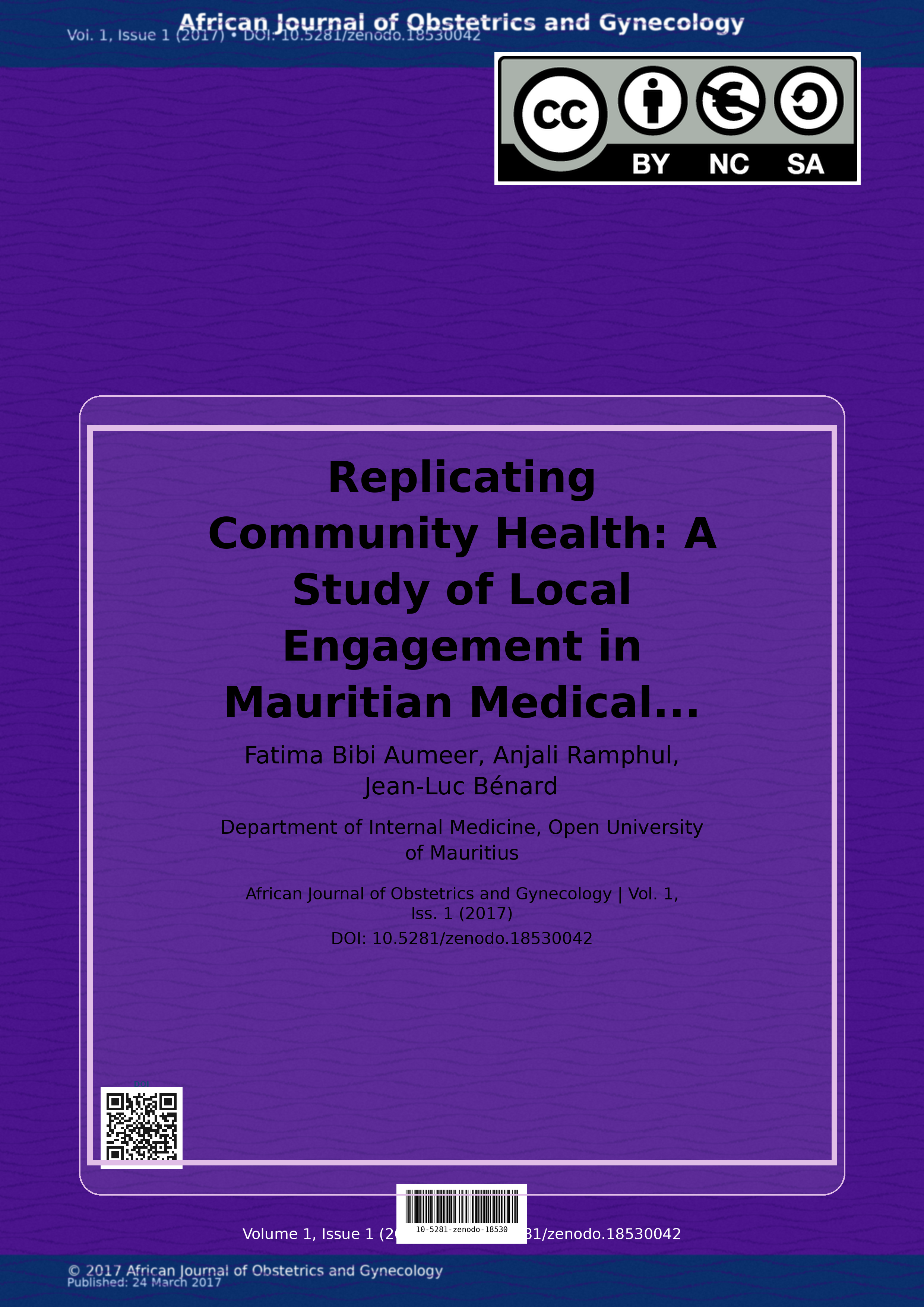 Cover image for: Replicating Community Health