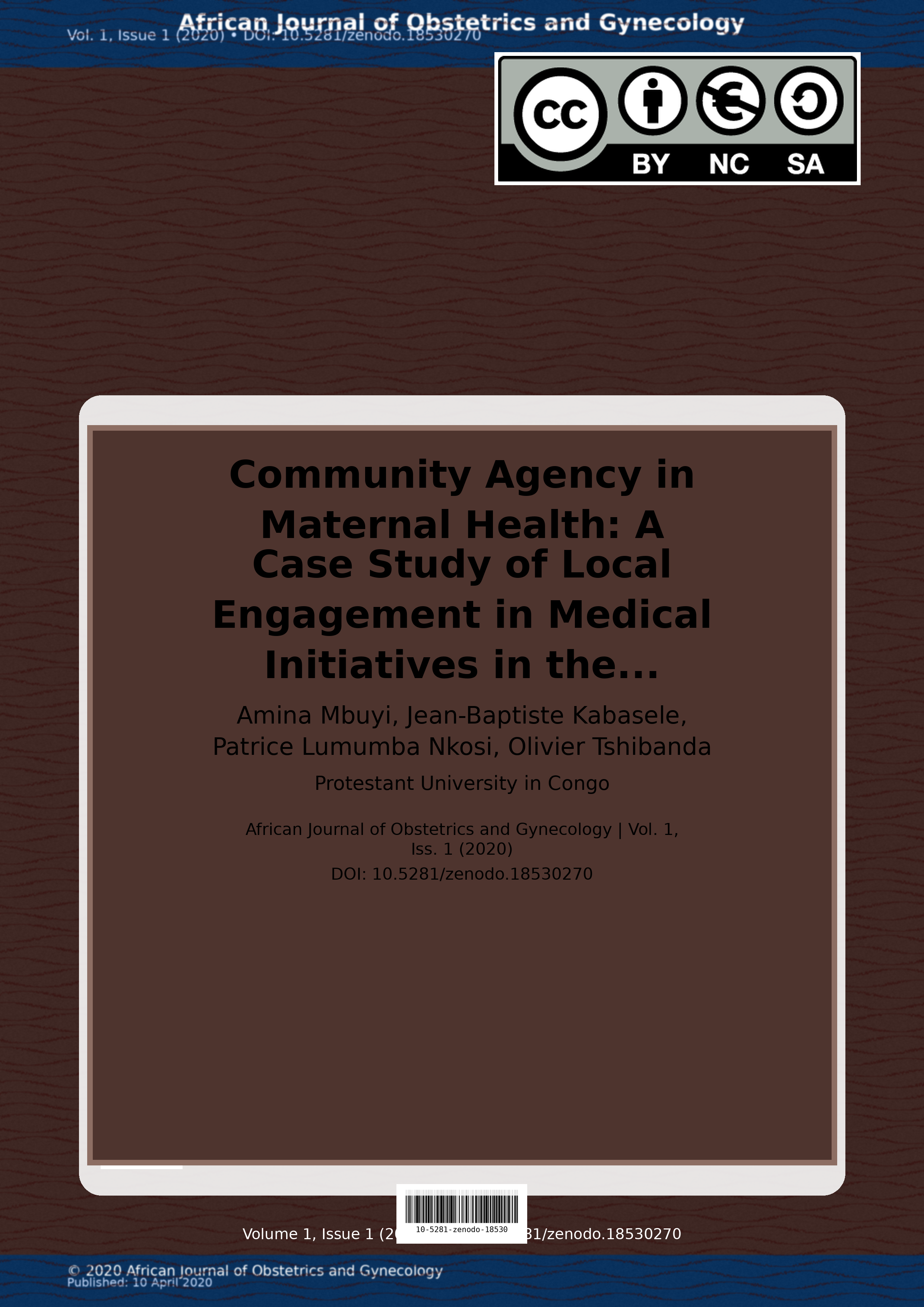 Cover image for: Community Agency in Maternal Health