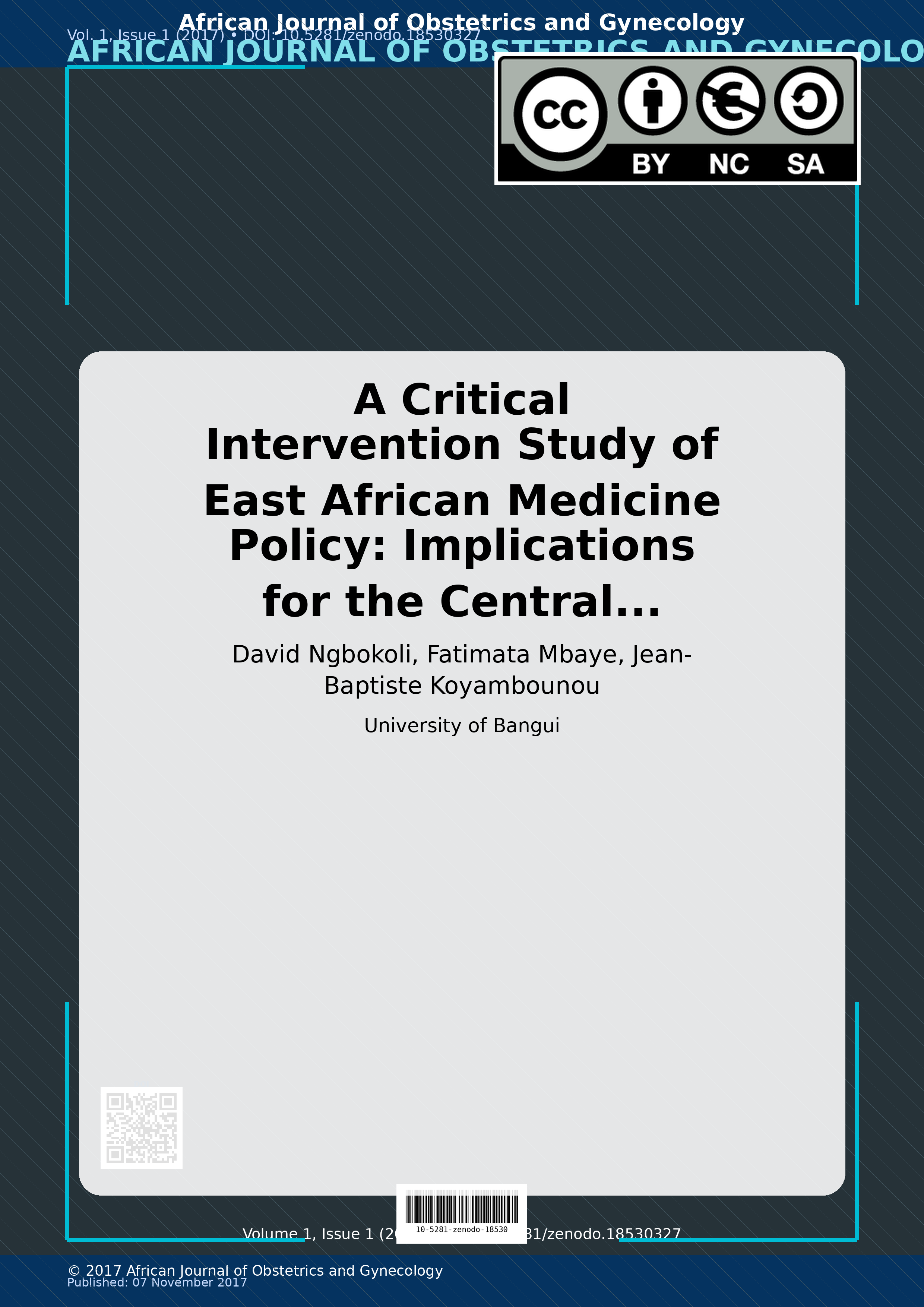 Cover image for: A Critical Intervention Study of East African Medicine Polic