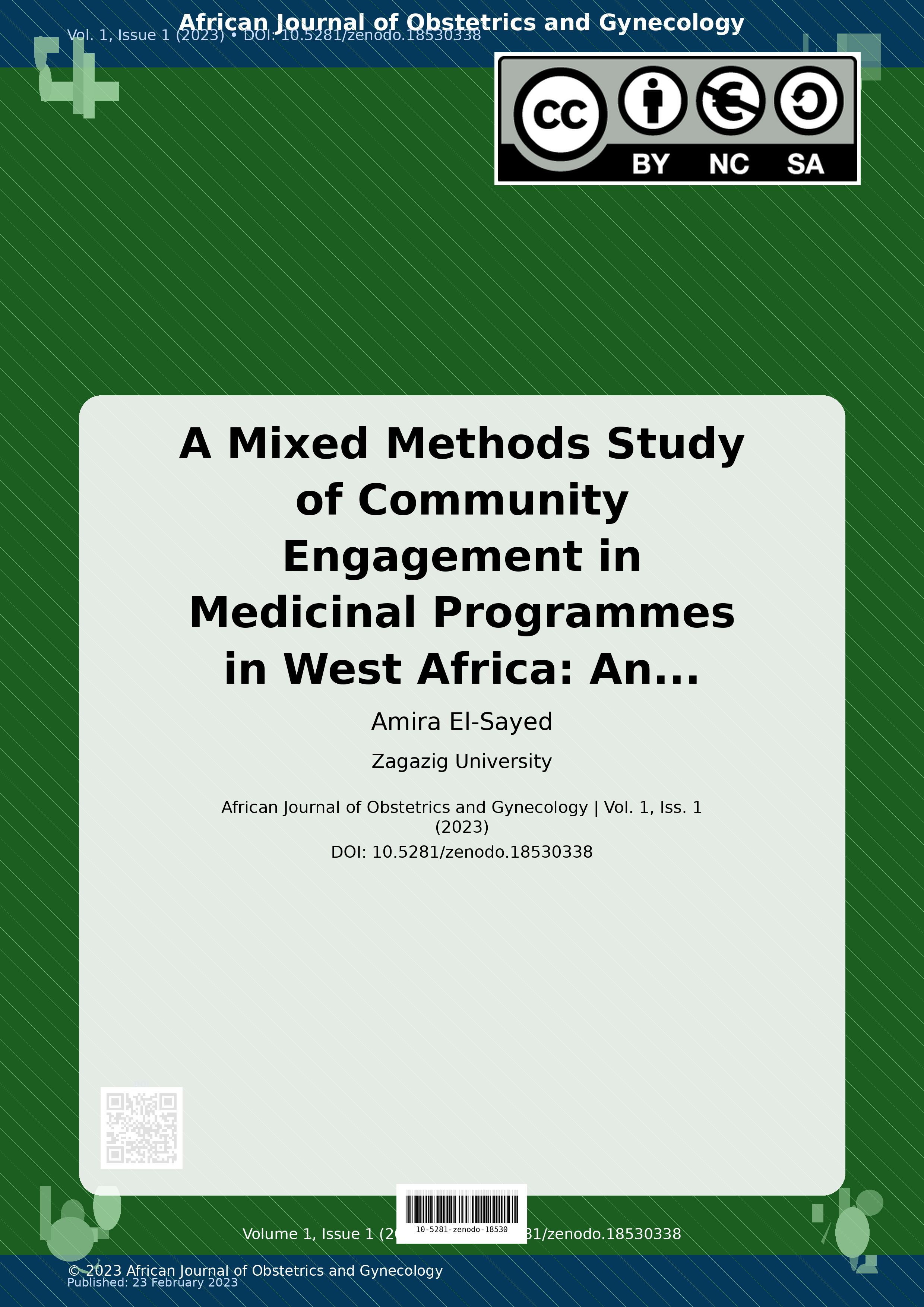 Cover image for: A Mixed Methods Study of Community Engagement in Medicinal P
