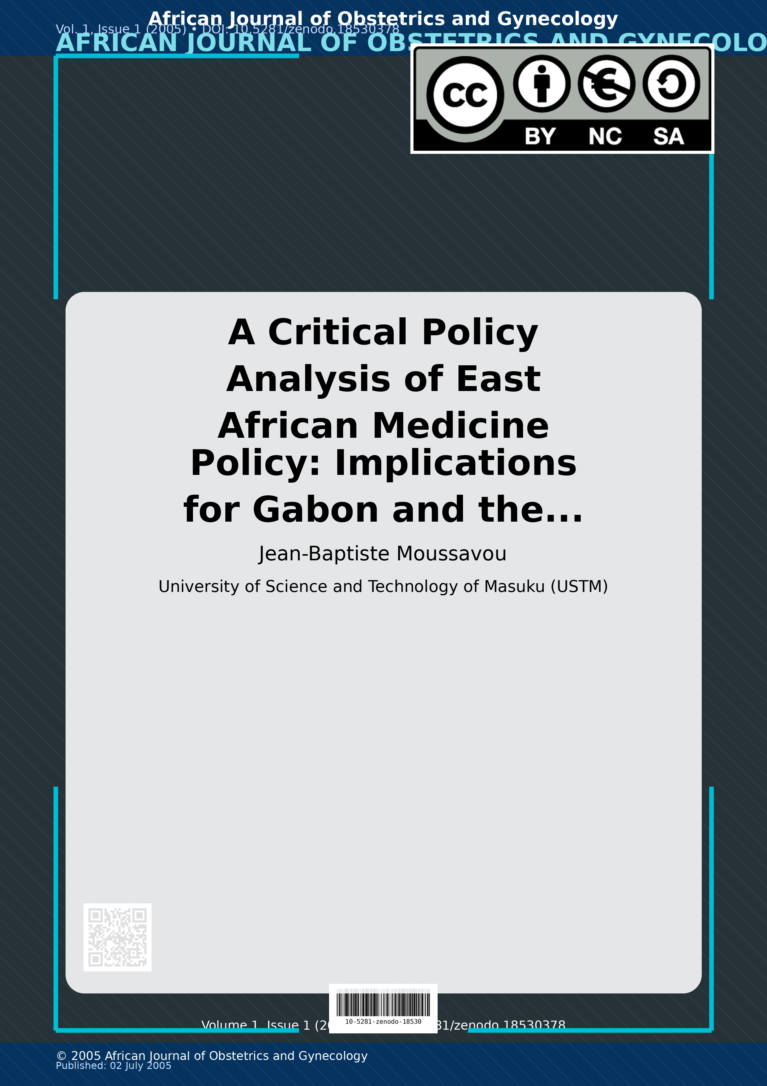 Cover image for: A Critical Policy Analysis of East African Medicine Policy